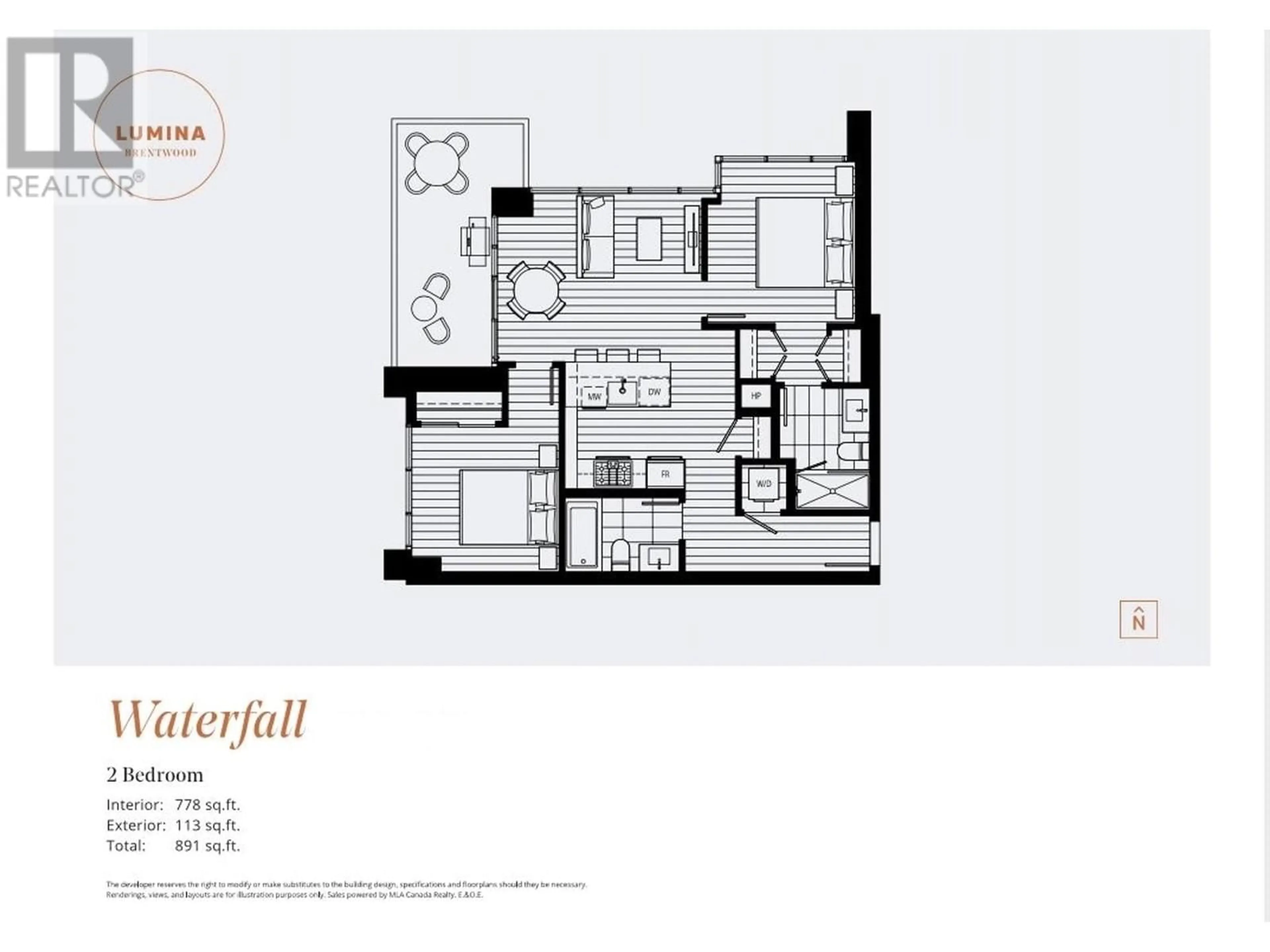 Floor plan for 2807 - 2311 BETA AVENUE, Burnaby British Columbia V5C0M1