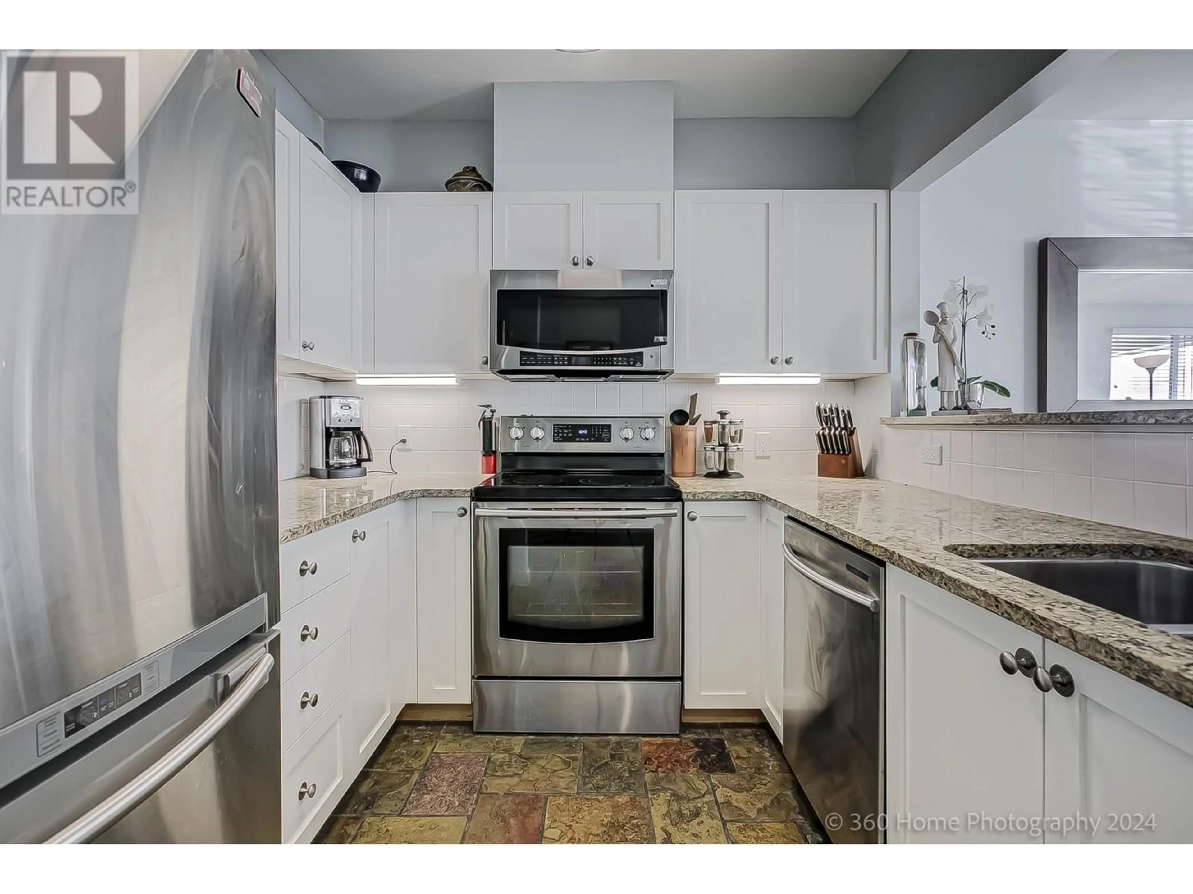 Standard kitchen, ceramic/tile floor for 311 1990 E KENT AVENUE SOUTH, Vancouver British Columbia V5P4X5