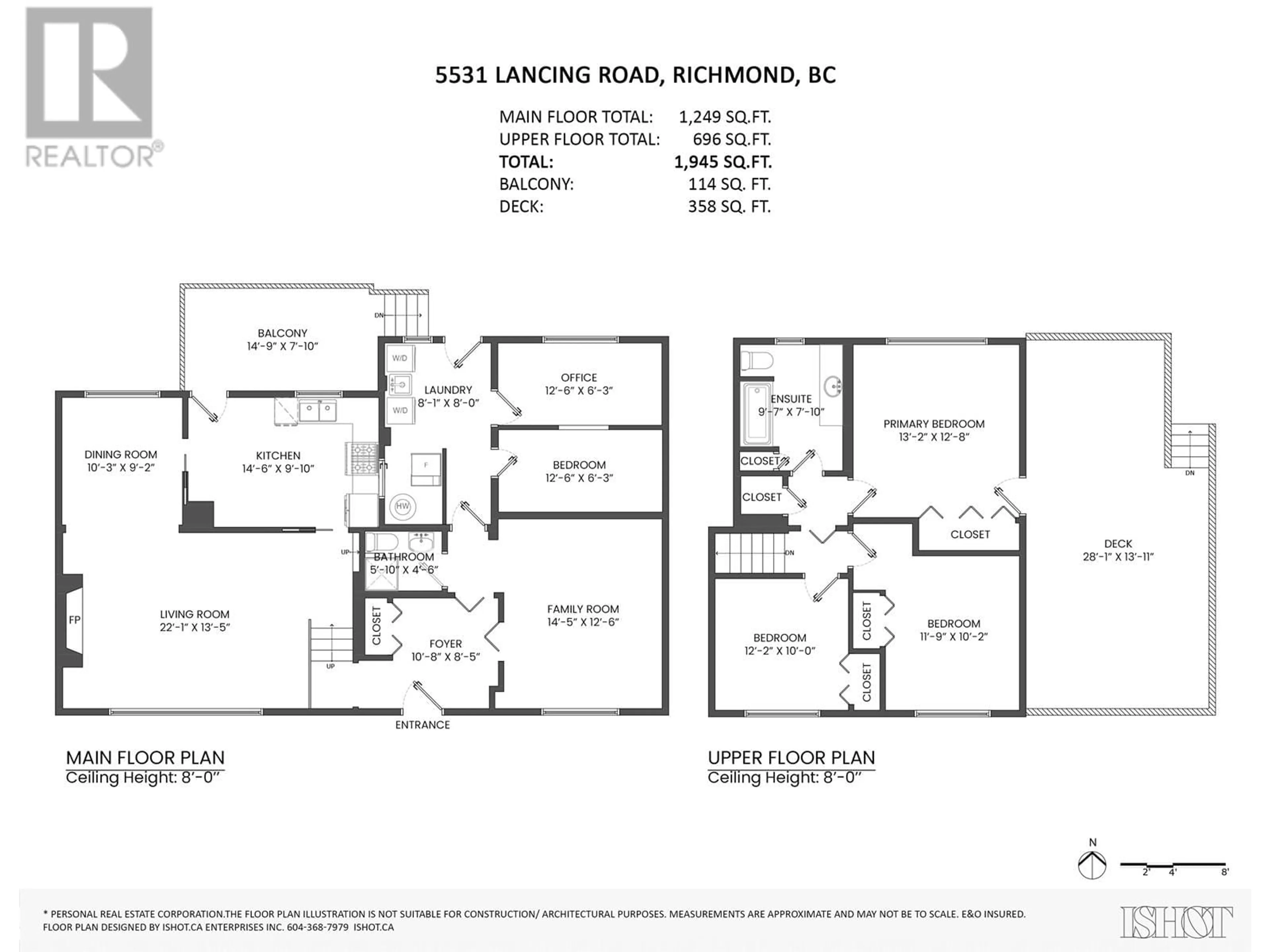 Floor plan for 5531 LANCING ROAD, Richmond British Columbia V7C3A4