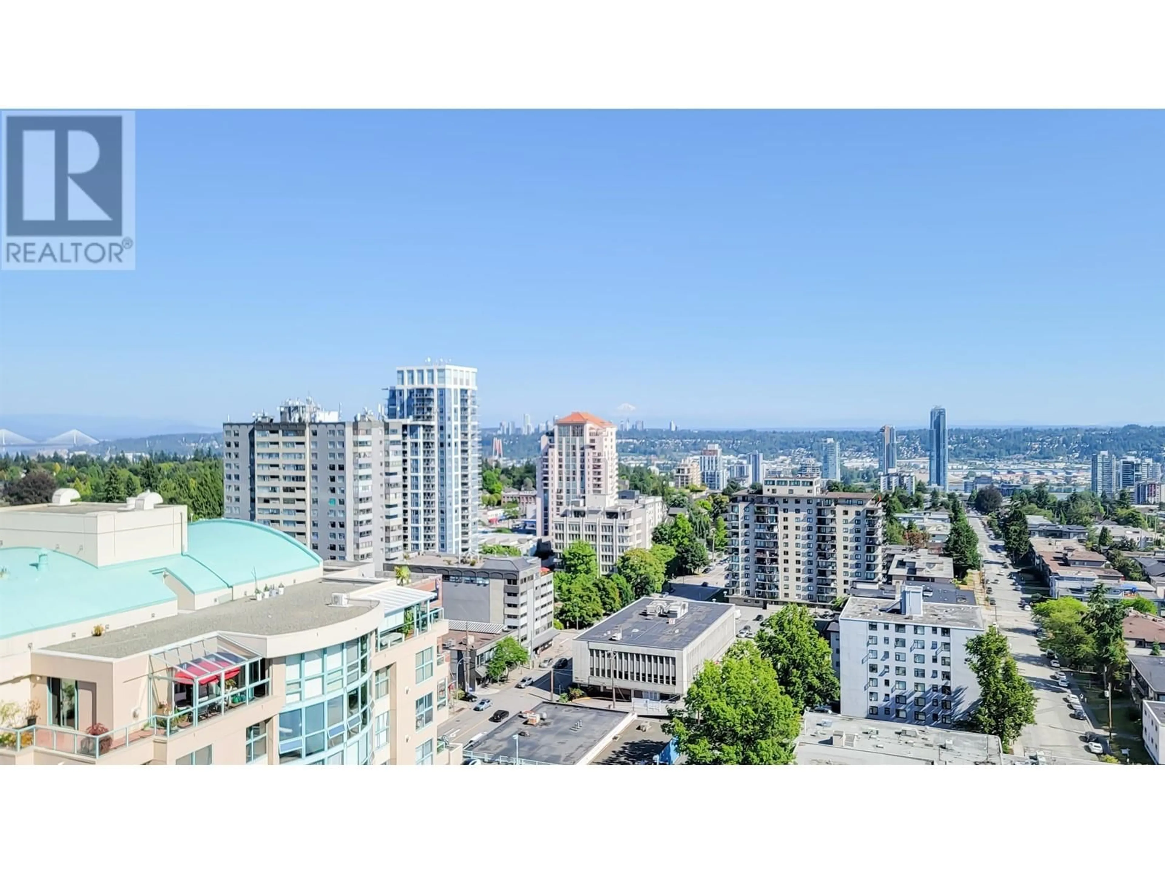 A pic from outside/outdoor area/front of a property/back of a property/a pic from drone, city buildings view from balcony for 2203 739 PRINCESS STREET, New Westminster British Columbia V3M6V6