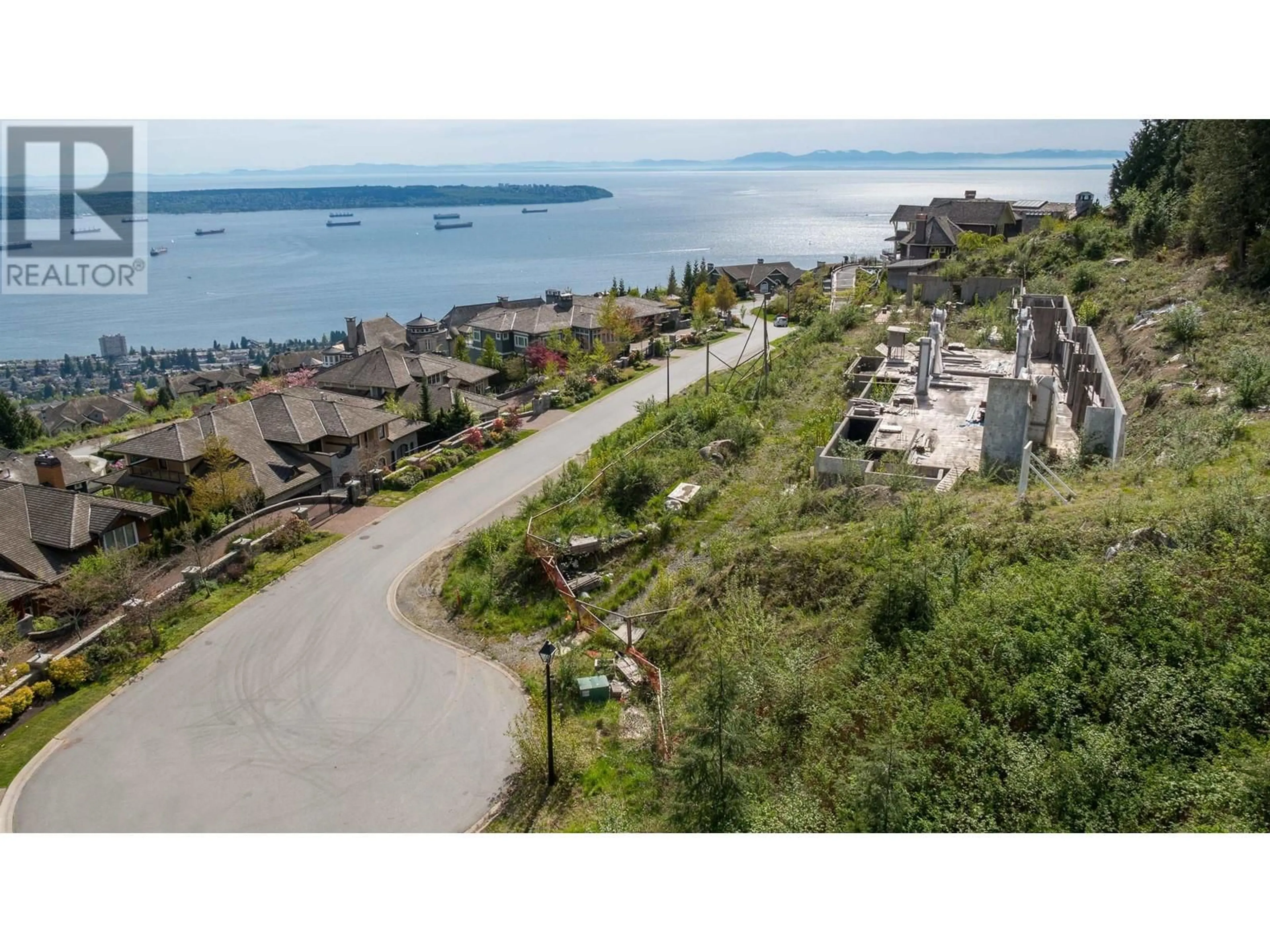 A pic from outside/outdoor area/front of a property/back of a property/a pic from drone, water/lake/river/ocean view for 2345 KADLEC COURT, West Vancouver British Columbia V7S3K3