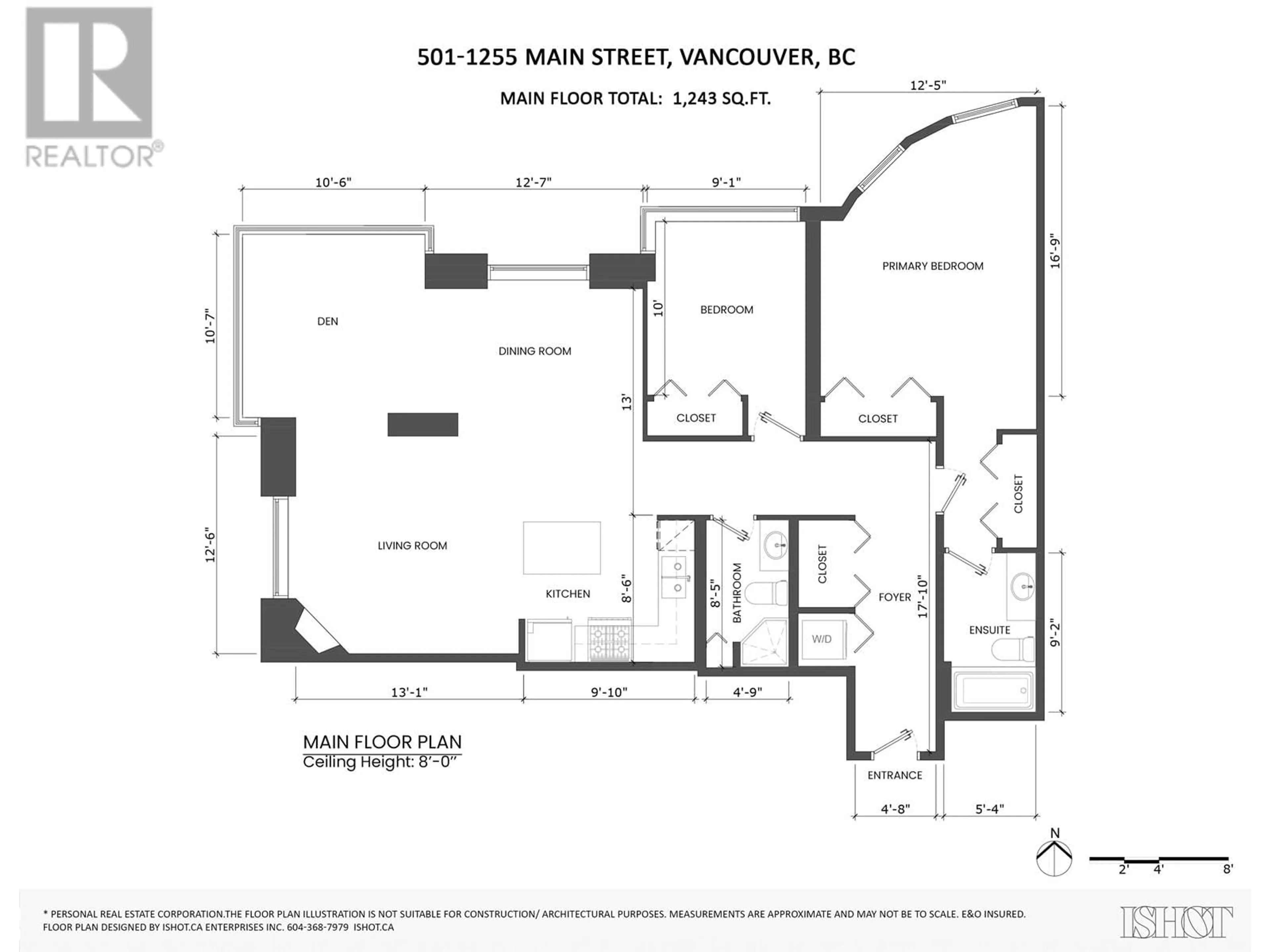 Floor plan for 501 1255 MAIN STREET, Vancouver British Columbia V6A4G5