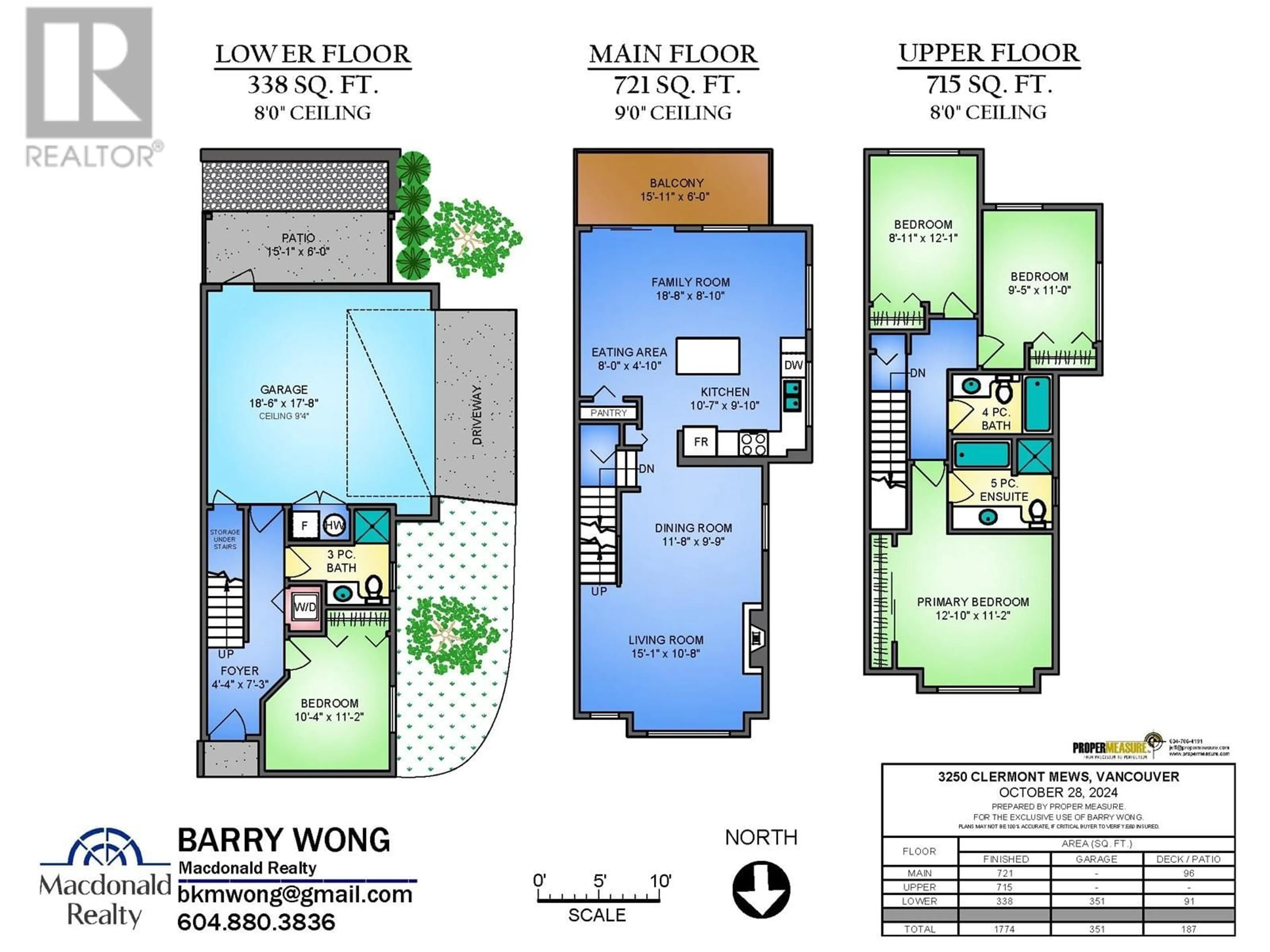 Floor plan for 3250 CLERMONT MEWS, Vancouver British Columbia V5S4X3