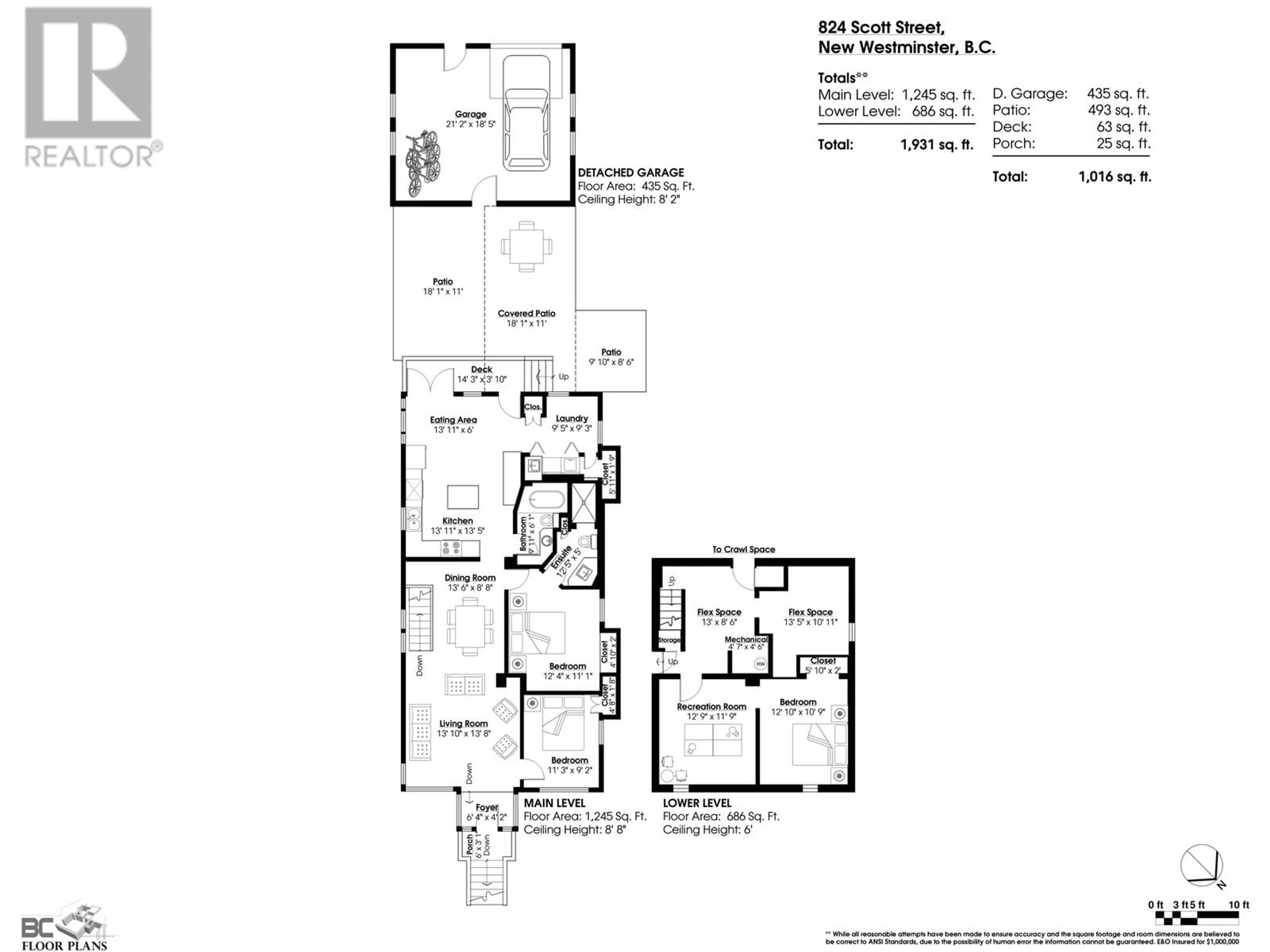 Floor plan for 824 SCOTT STREET, New Westminster British Columbia V3L4T8