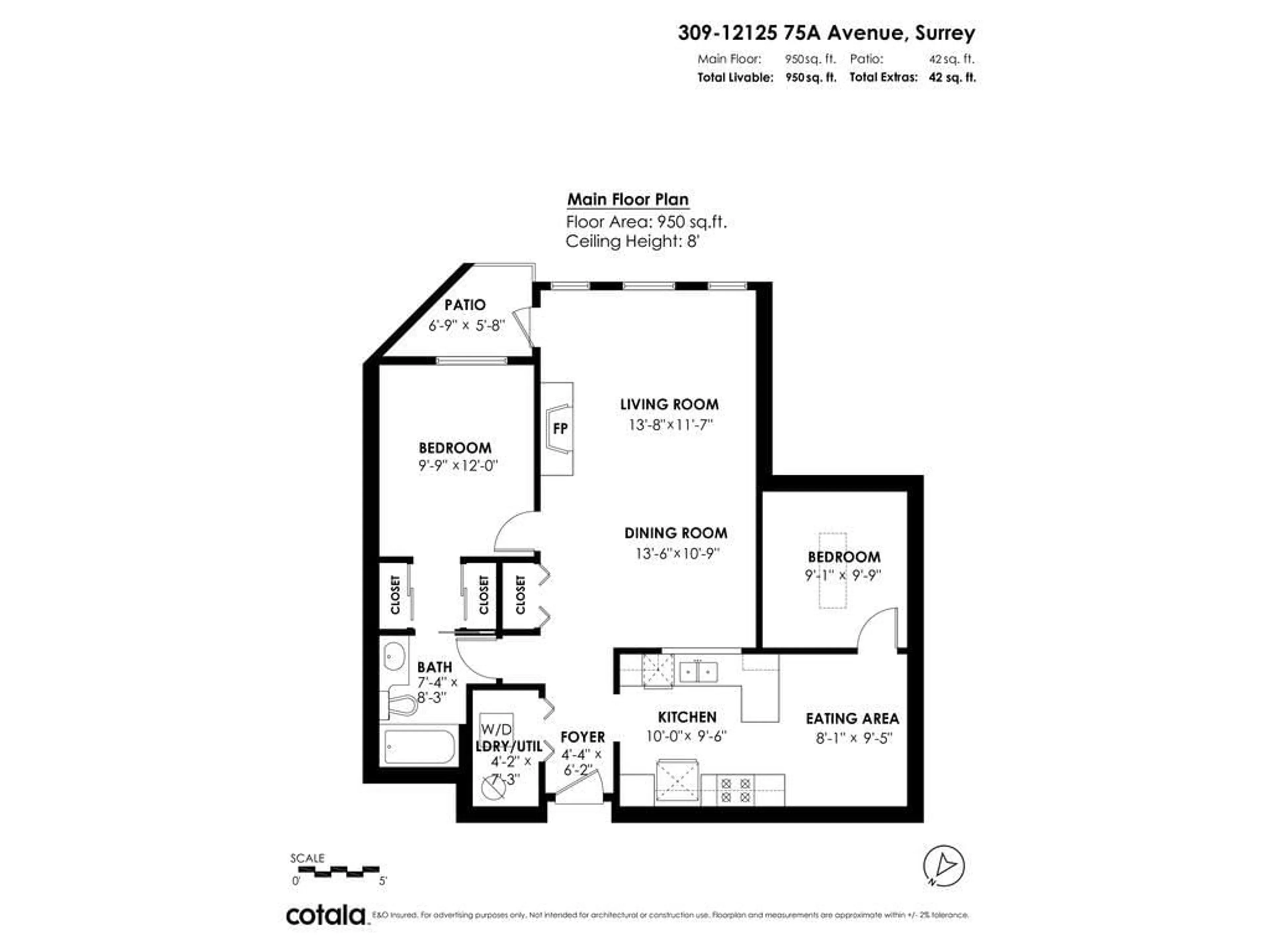 Floor plan for 309 12125 75A AVENUE, Surrey British Columbia V3W1B9