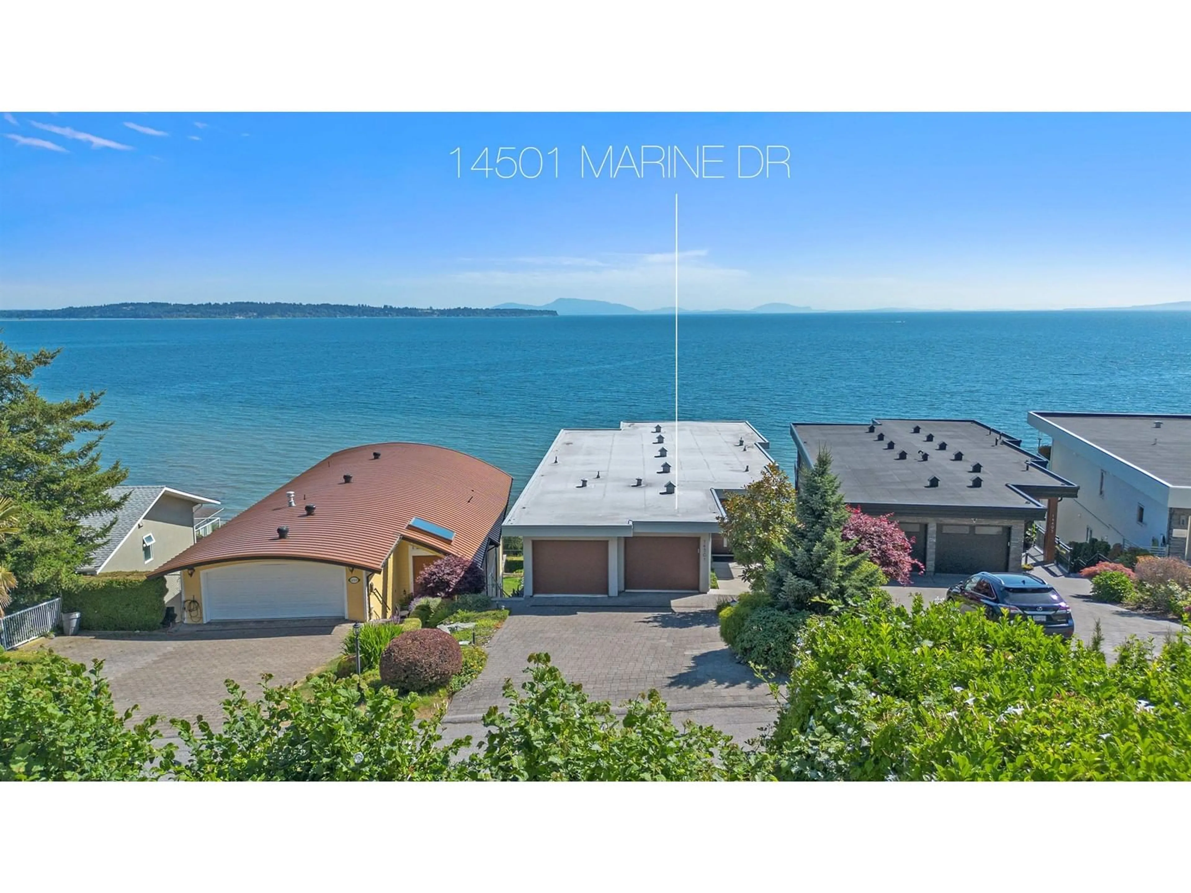 A pic from outside/outdoor area/front of a property/back of a property/a pic from drone, water/lake/river/ocean view for 14501 MARINE DRIVE, White Rock British Columbia V4B1B4