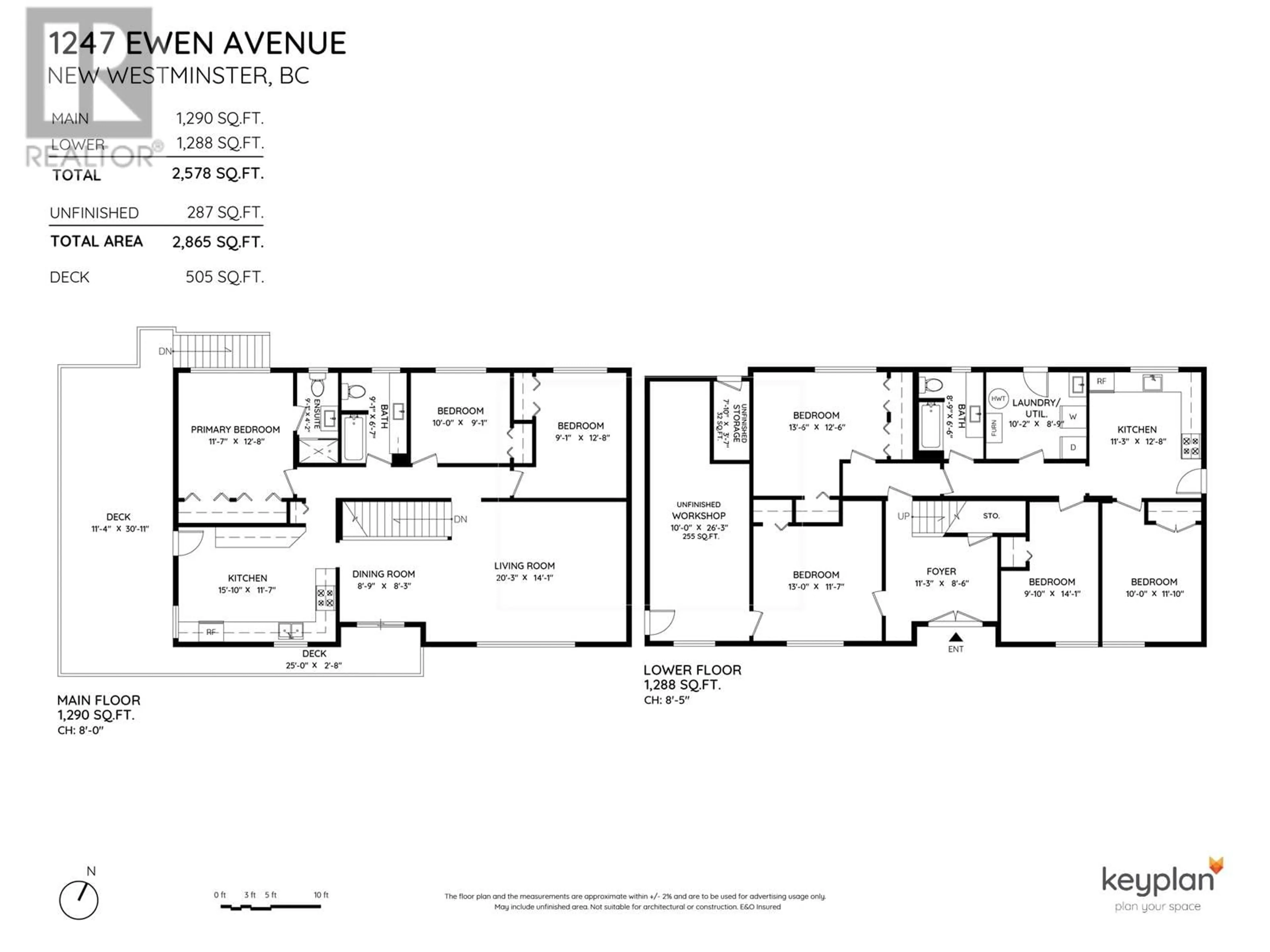 Floor plan for 1247 EWEN AVENUE, New Westminster British Columbia V3M5E5