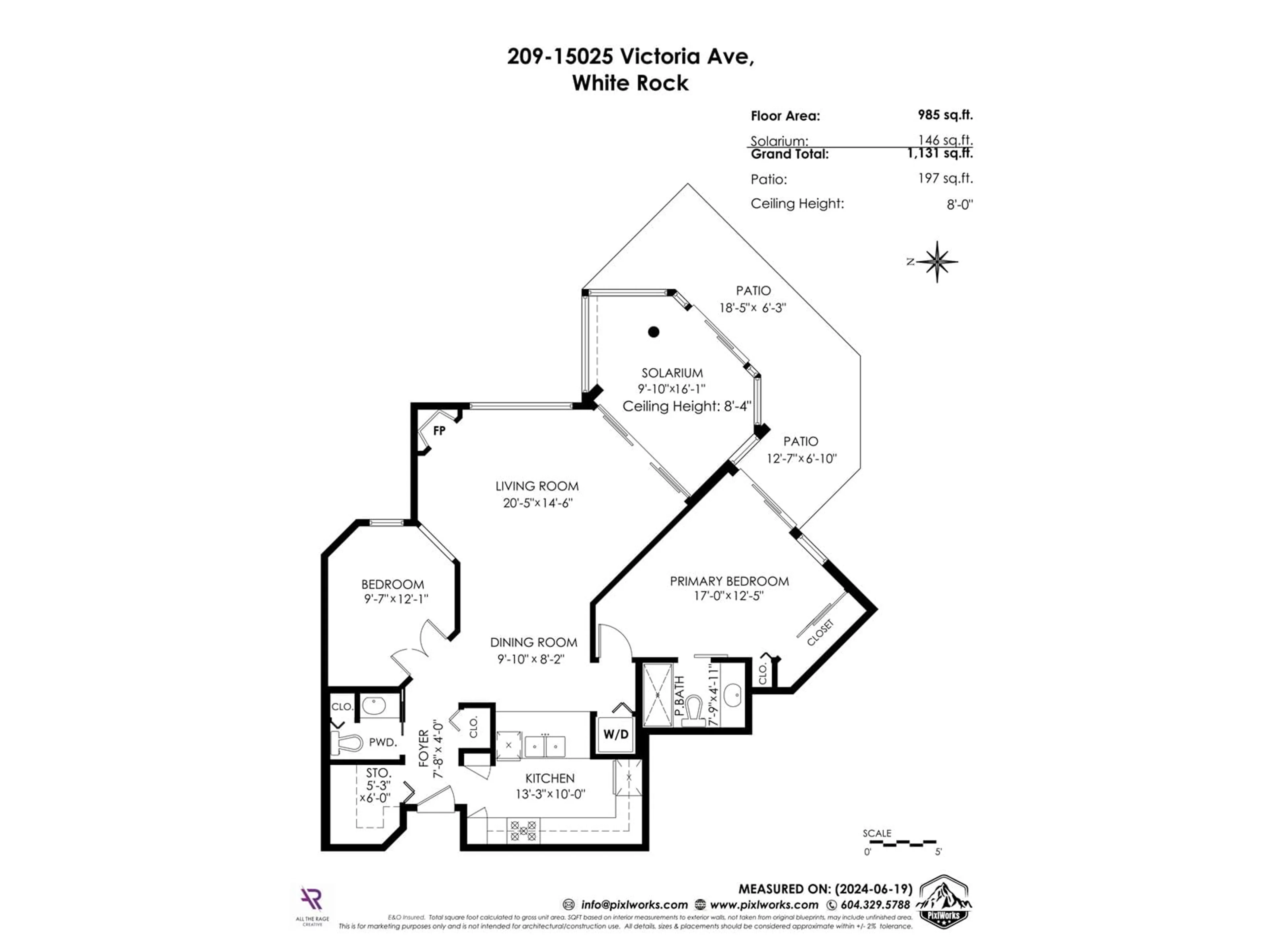 Floor plan for 209 - 15025 VICTORIA, White Rock British Columbia V4B1G2
