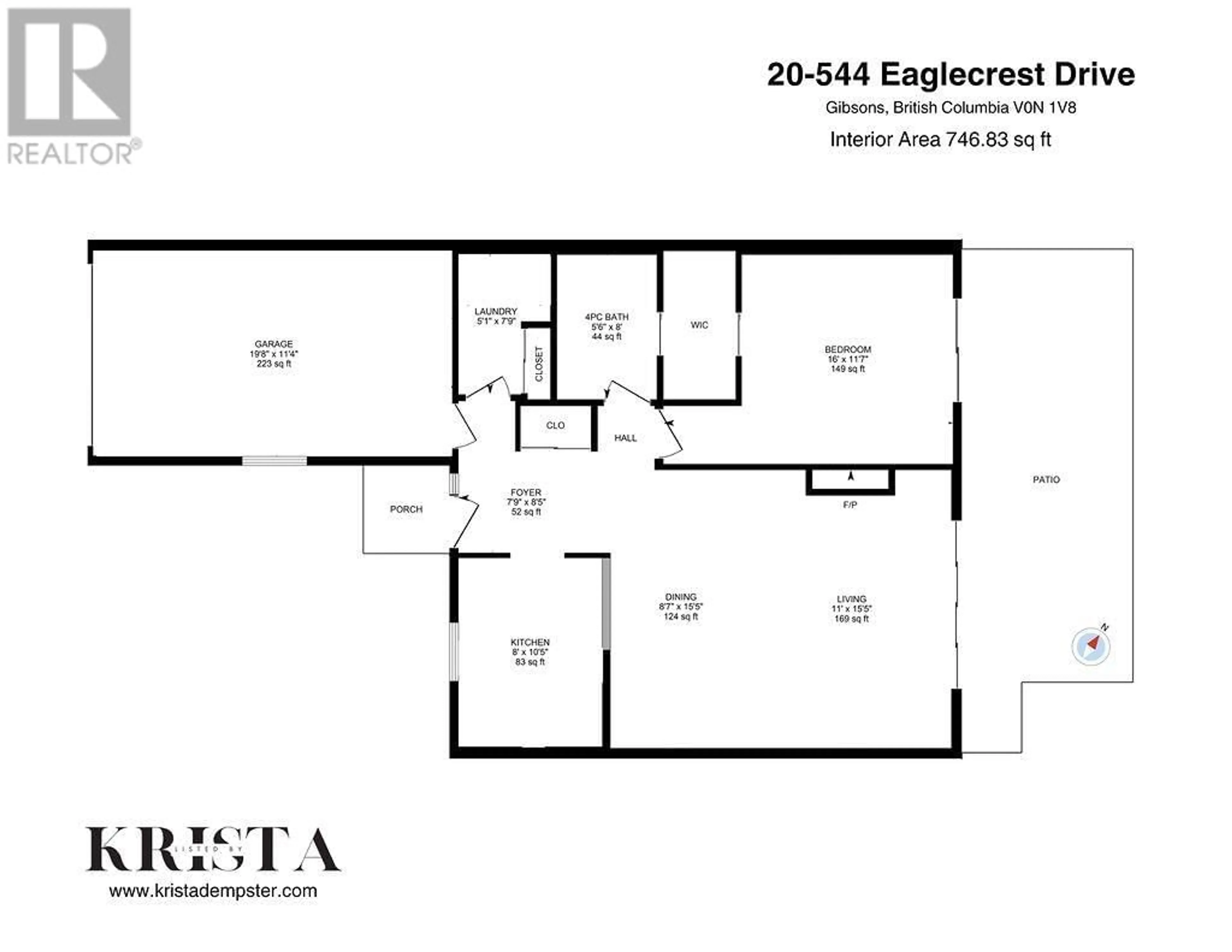 Floor plan for 20 544 EAGLECREST DRIVE, Gibsons British Columbia V0N1V8