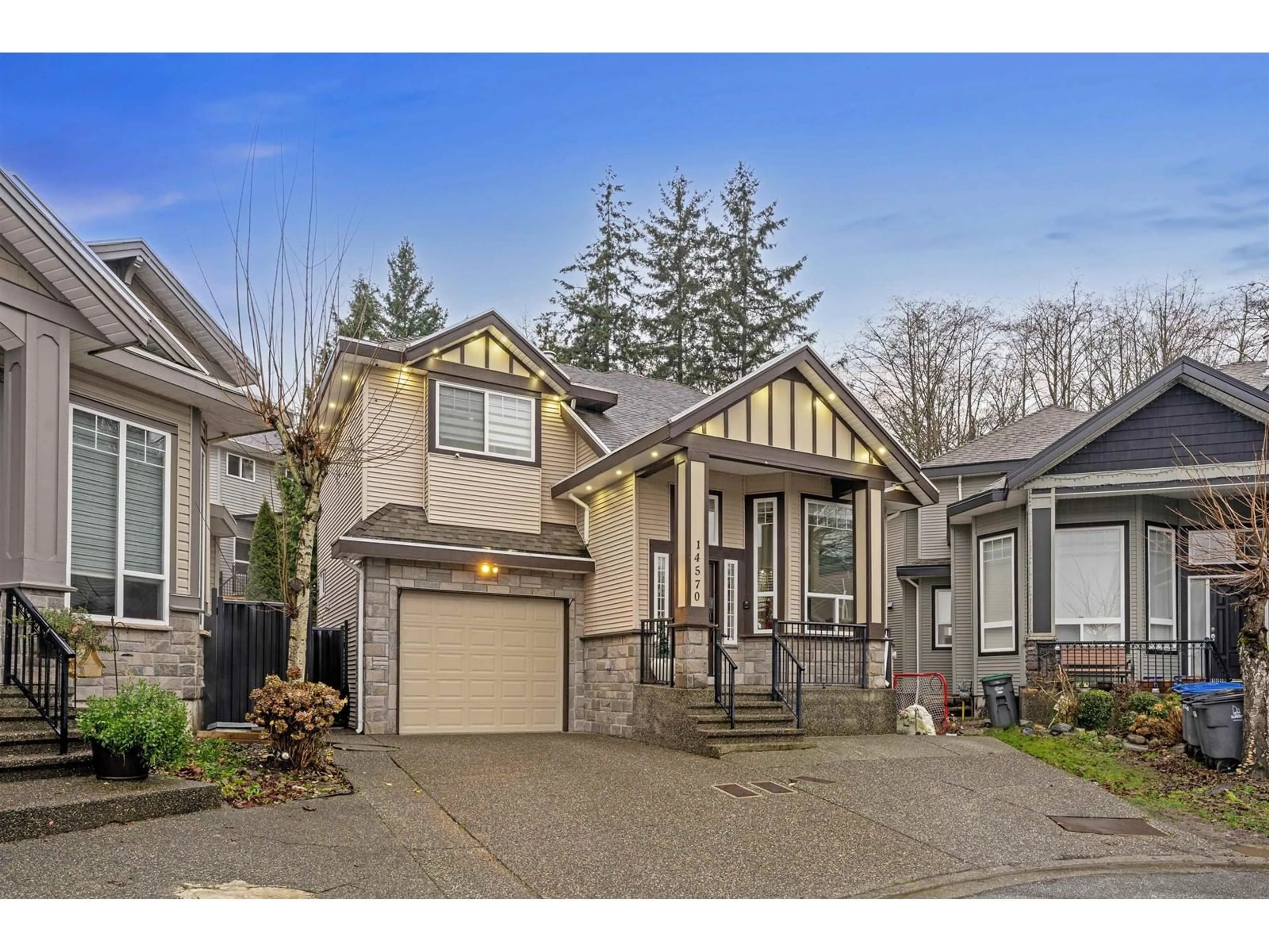 Home with vinyl exterior material, street for 14570 76B AVENUE, Surrey British Columbia V3S2T3