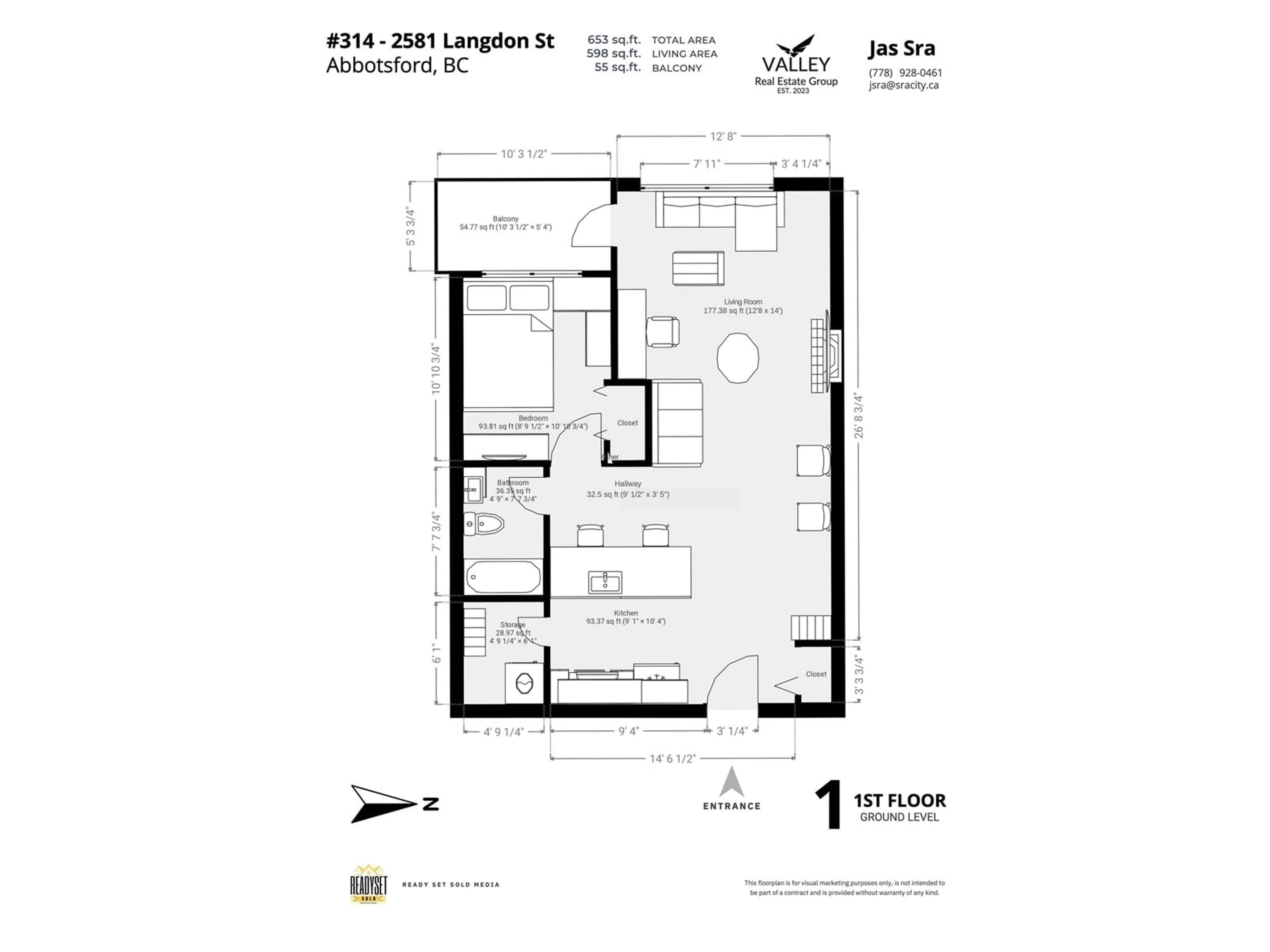 Floor plan for 314 2581 LANGDON STREET, Abbotsford British Columbia V2T7A3