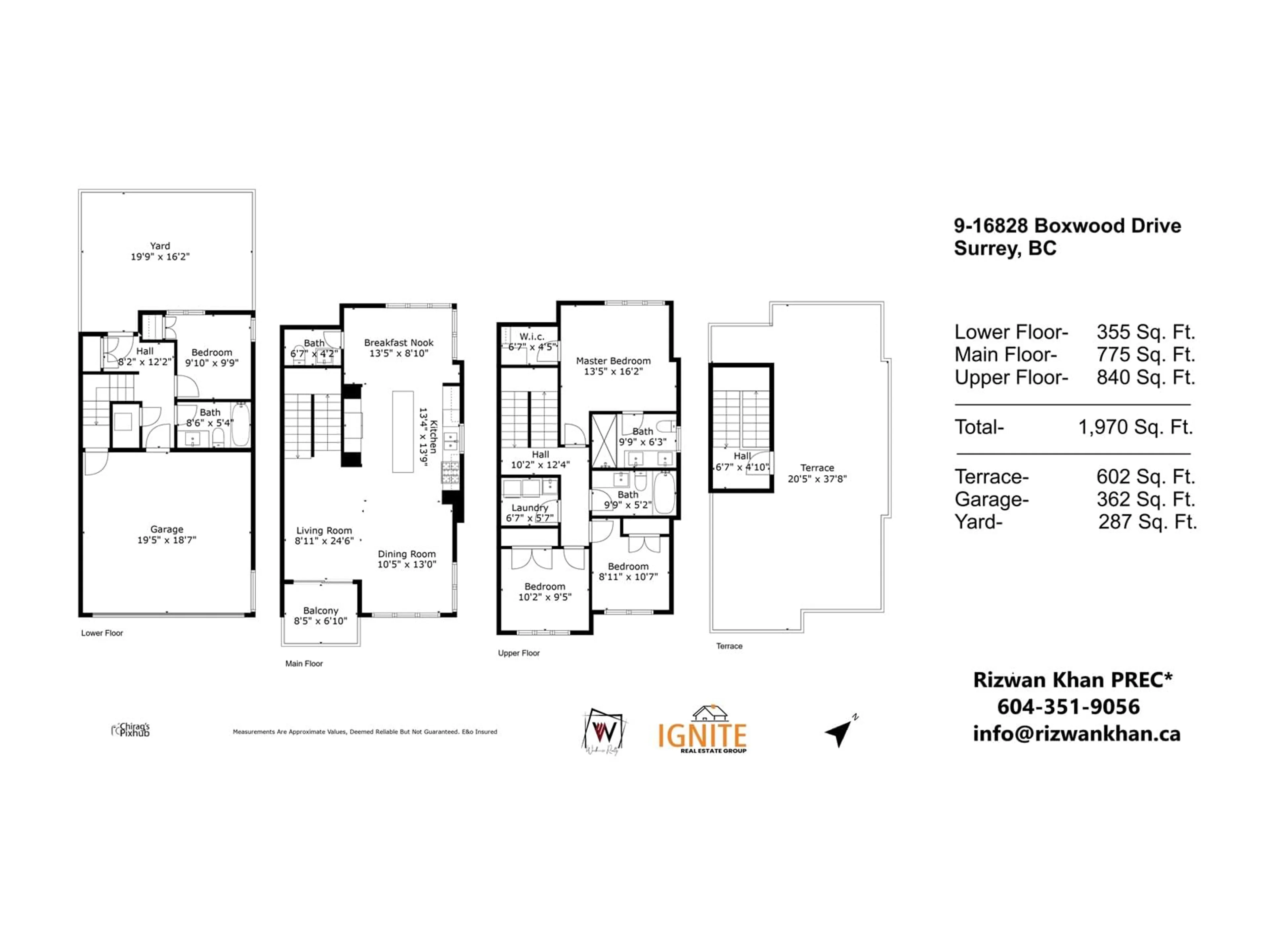 Floor plan for 9 16828 BOXWOOD DRIVE, Surrey British Columbia V4N6T2