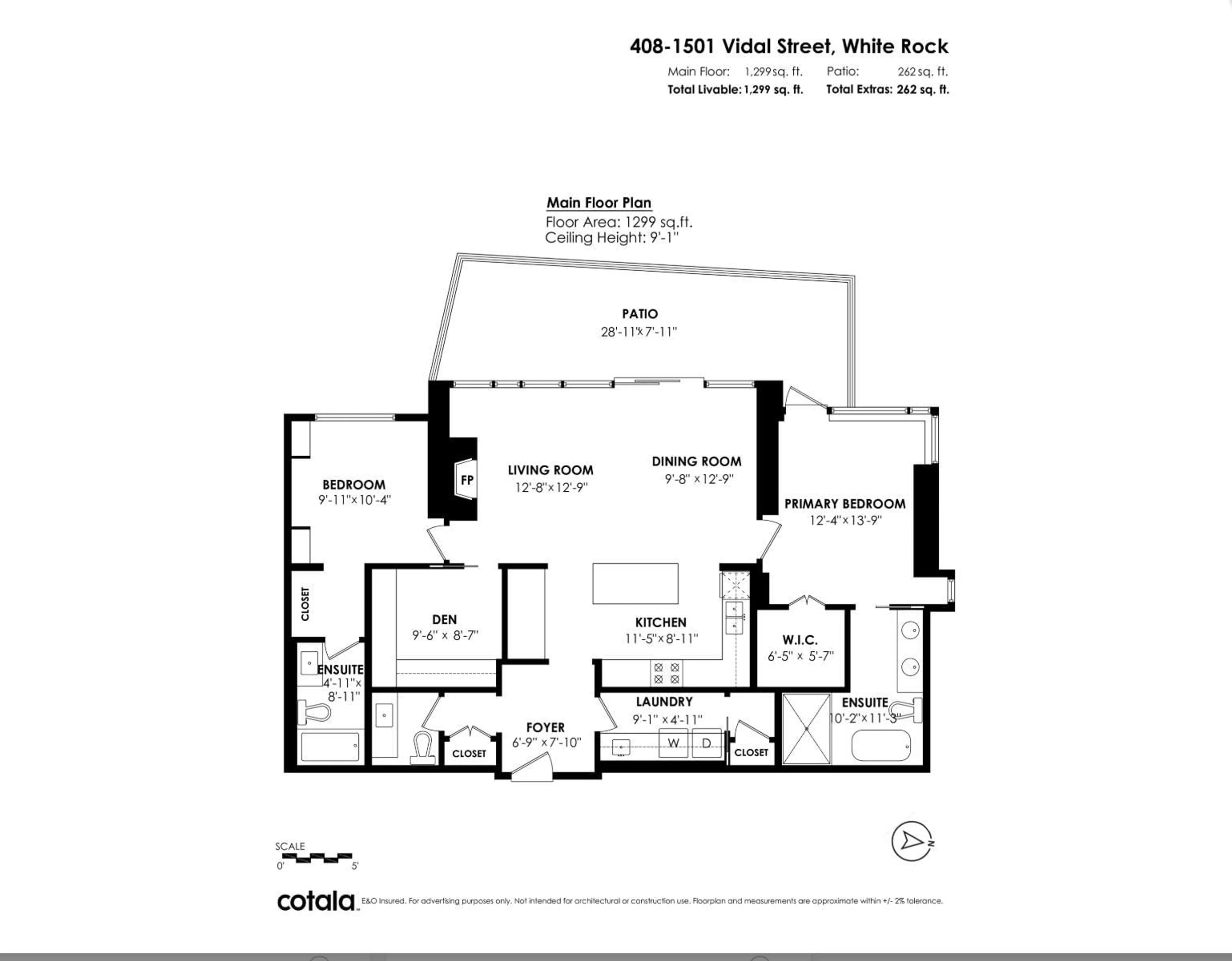 Floor plan for 408 - 1501 VIDAL, White Rock British Columbia V4B0B5