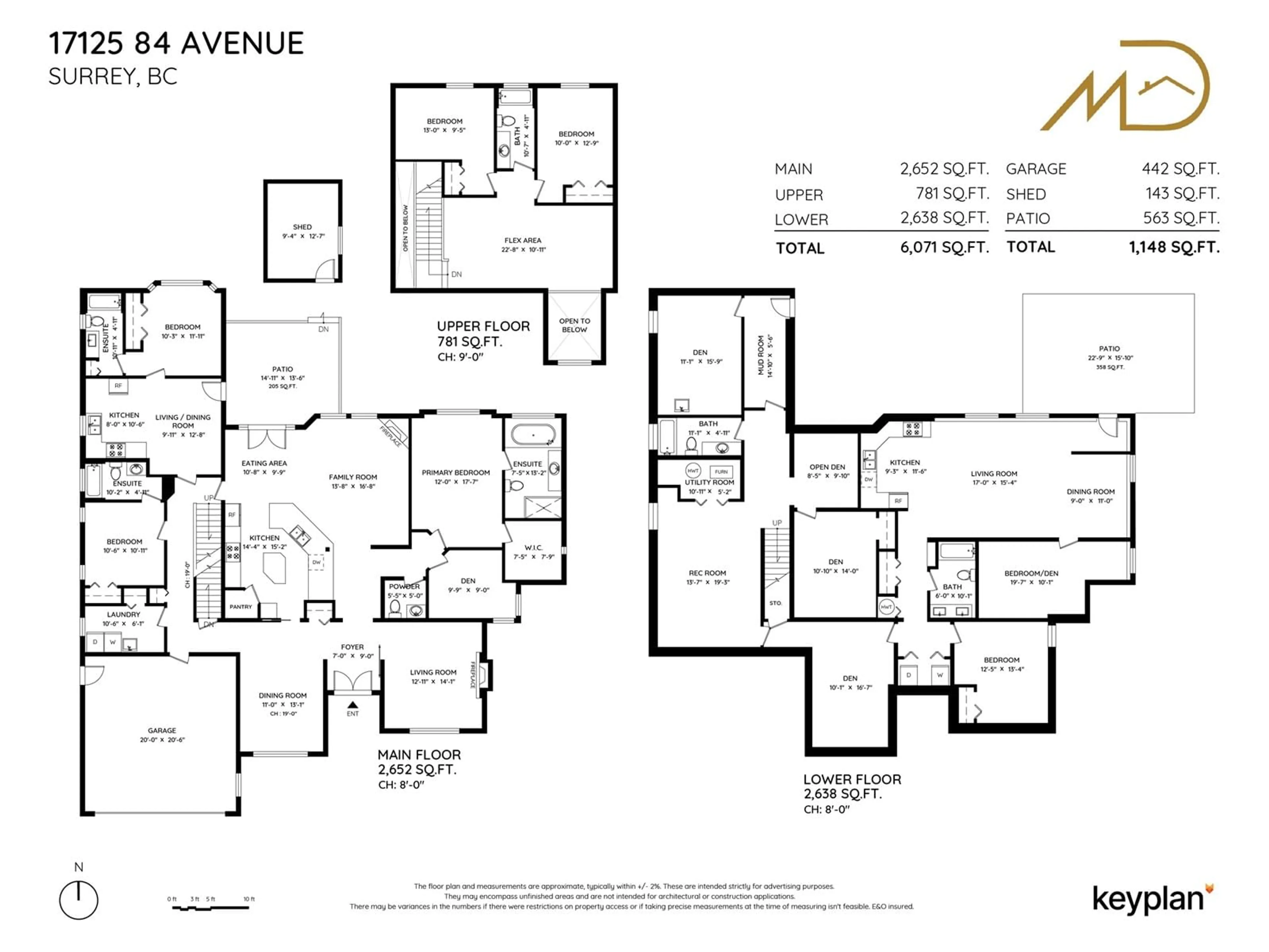 Floor plan for 17125 84 AVENUE, Surrey British Columbia V4N0A9