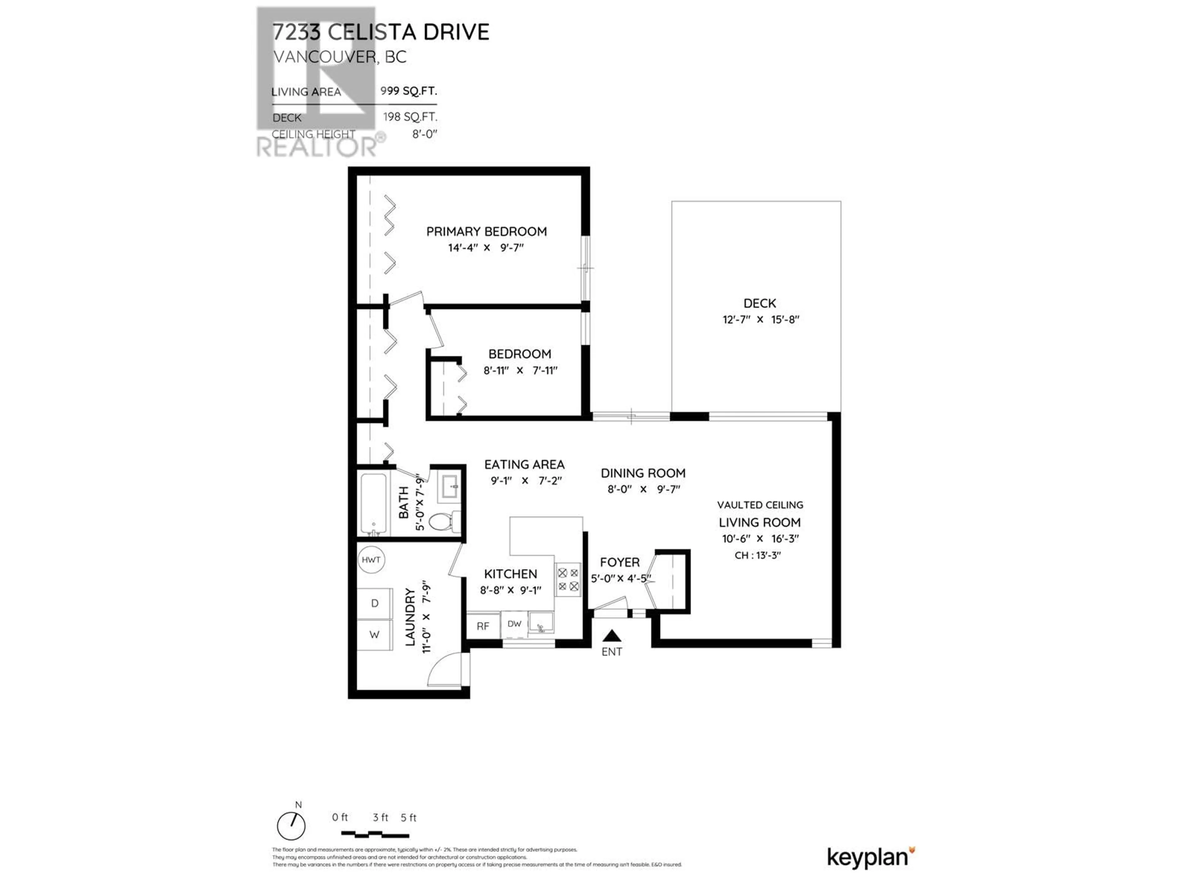 Floor plan for 7233 CELISTA DRIVE, Vancouver British Columbia V5S4A1