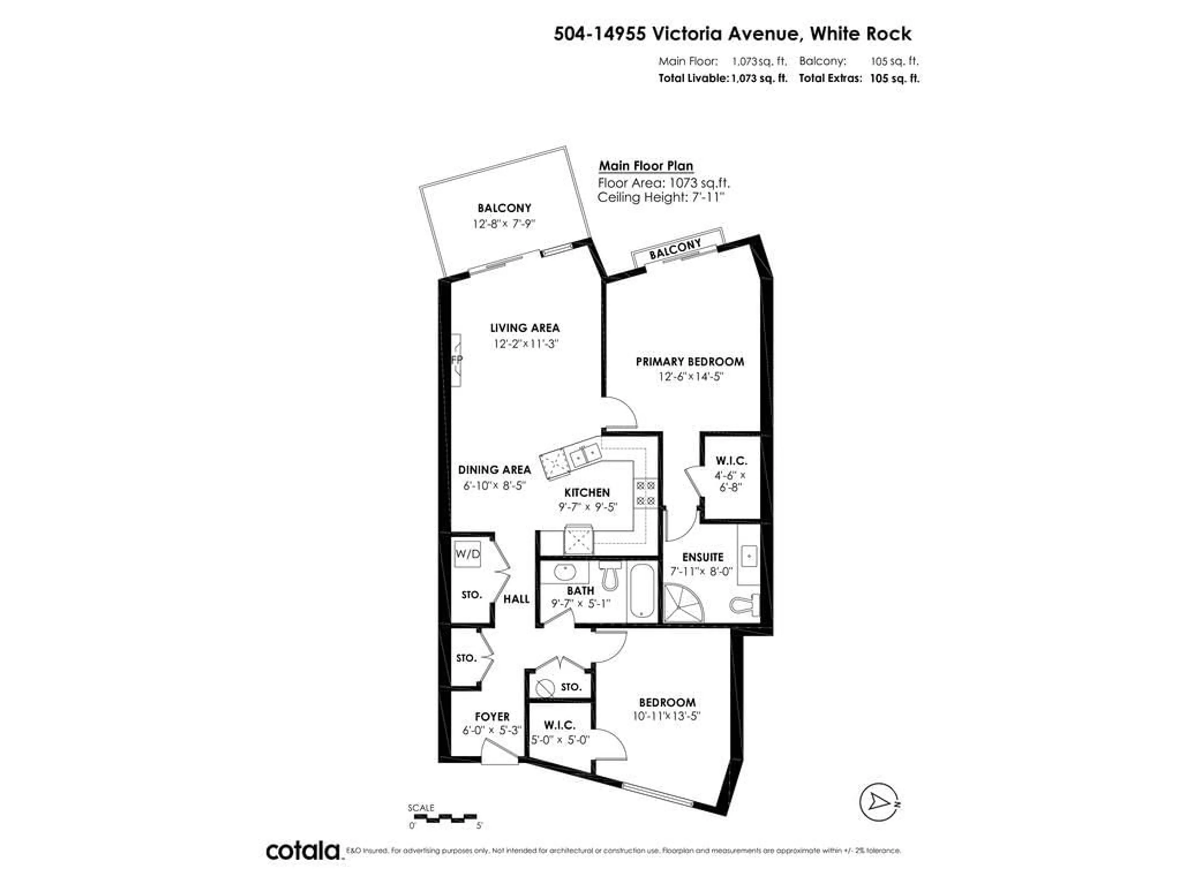 Floor plan for 504 14955 VICTORIA AVENUE, White Rock British Columbia V4B1G2