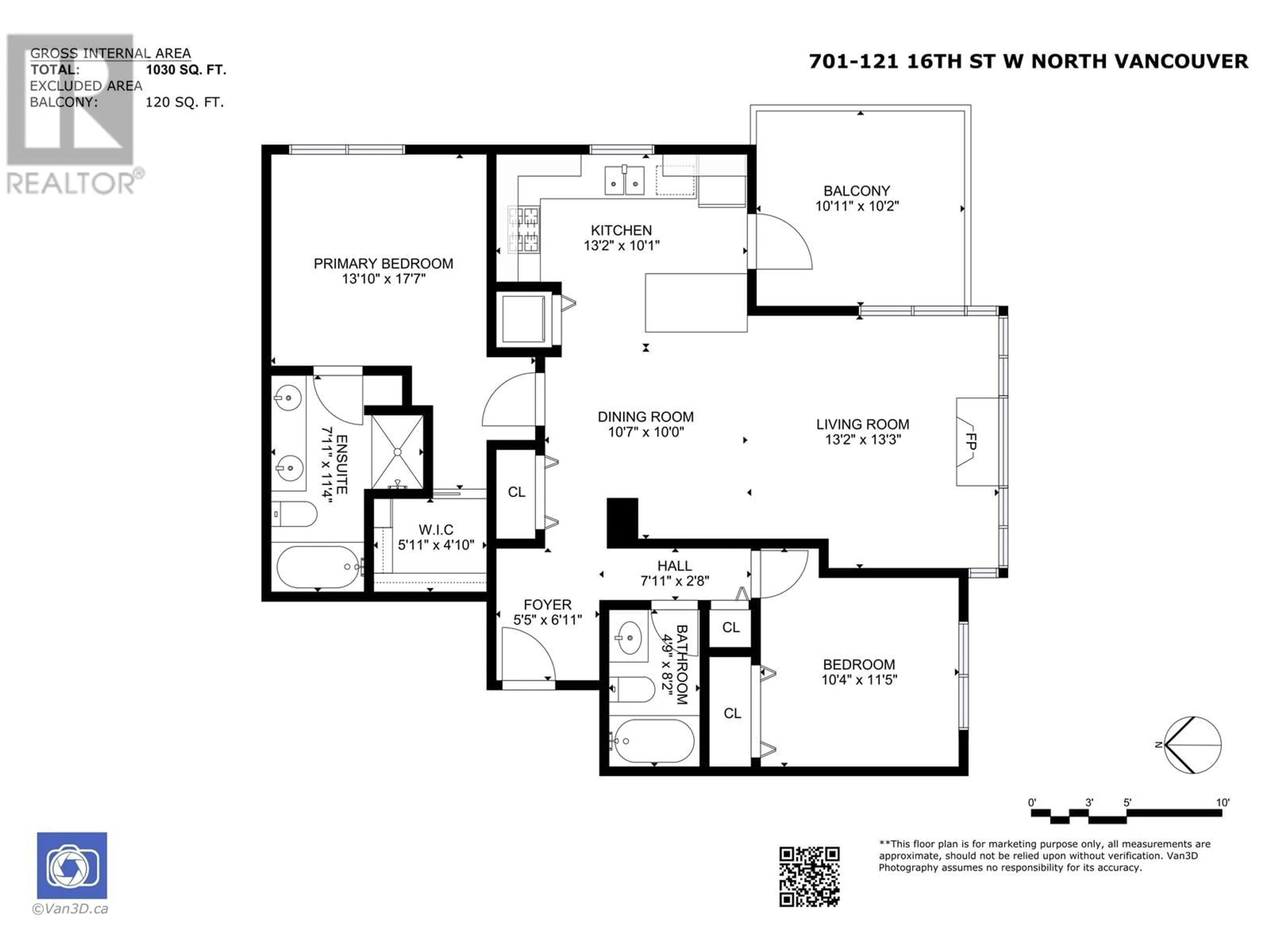 Floor plan for 701 121 W 16TH STREET, North Vancouver British Columbia V7M1T3