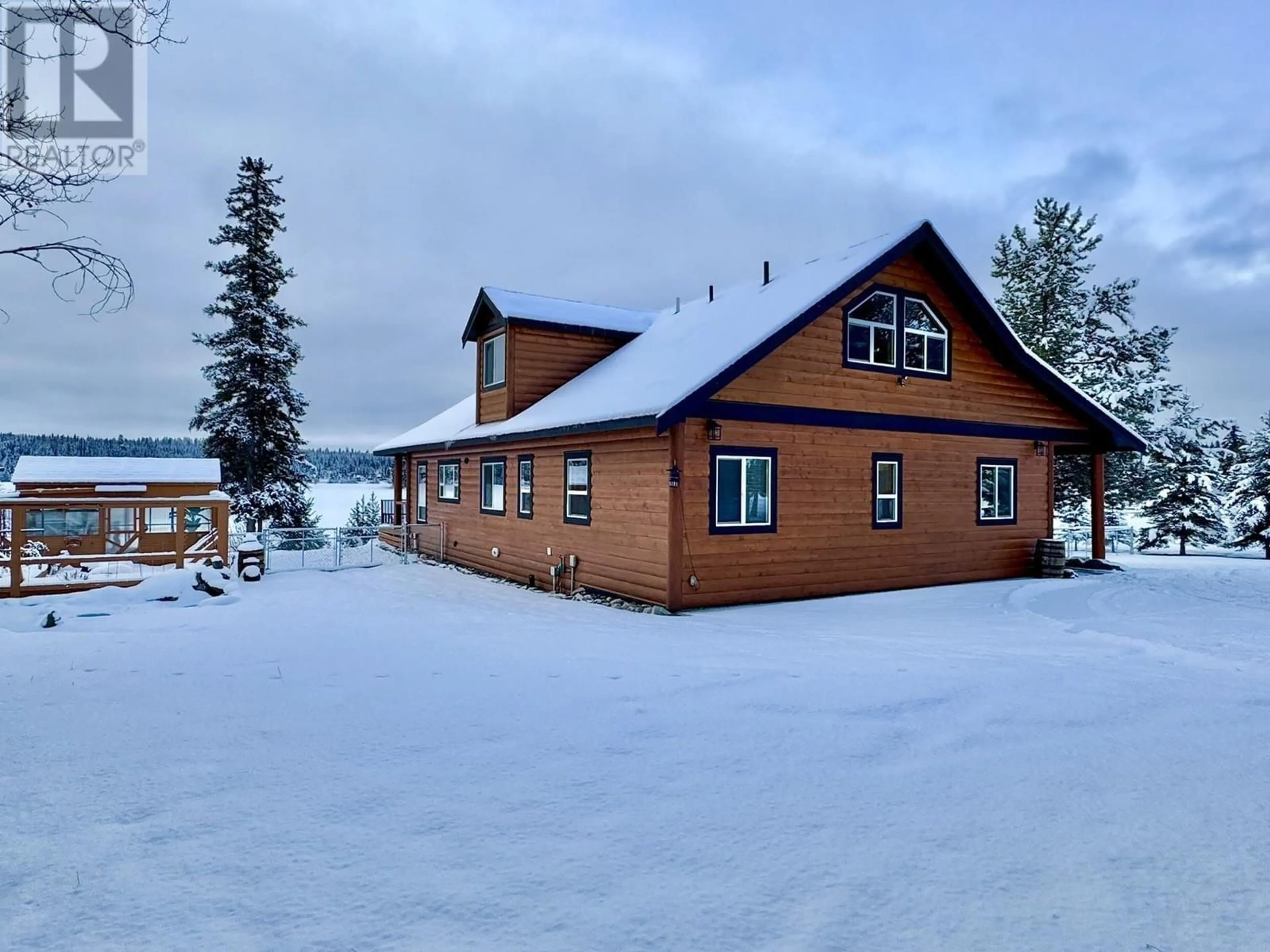 A pic from outside/outdoor area/front of a property/back of a property/a pic from drone, water/lake/river/ocean view for 7578 BURGESS ROAD, Deka Lake / Sulphurous / Hathaway Lakes British Columbia V0K1X3