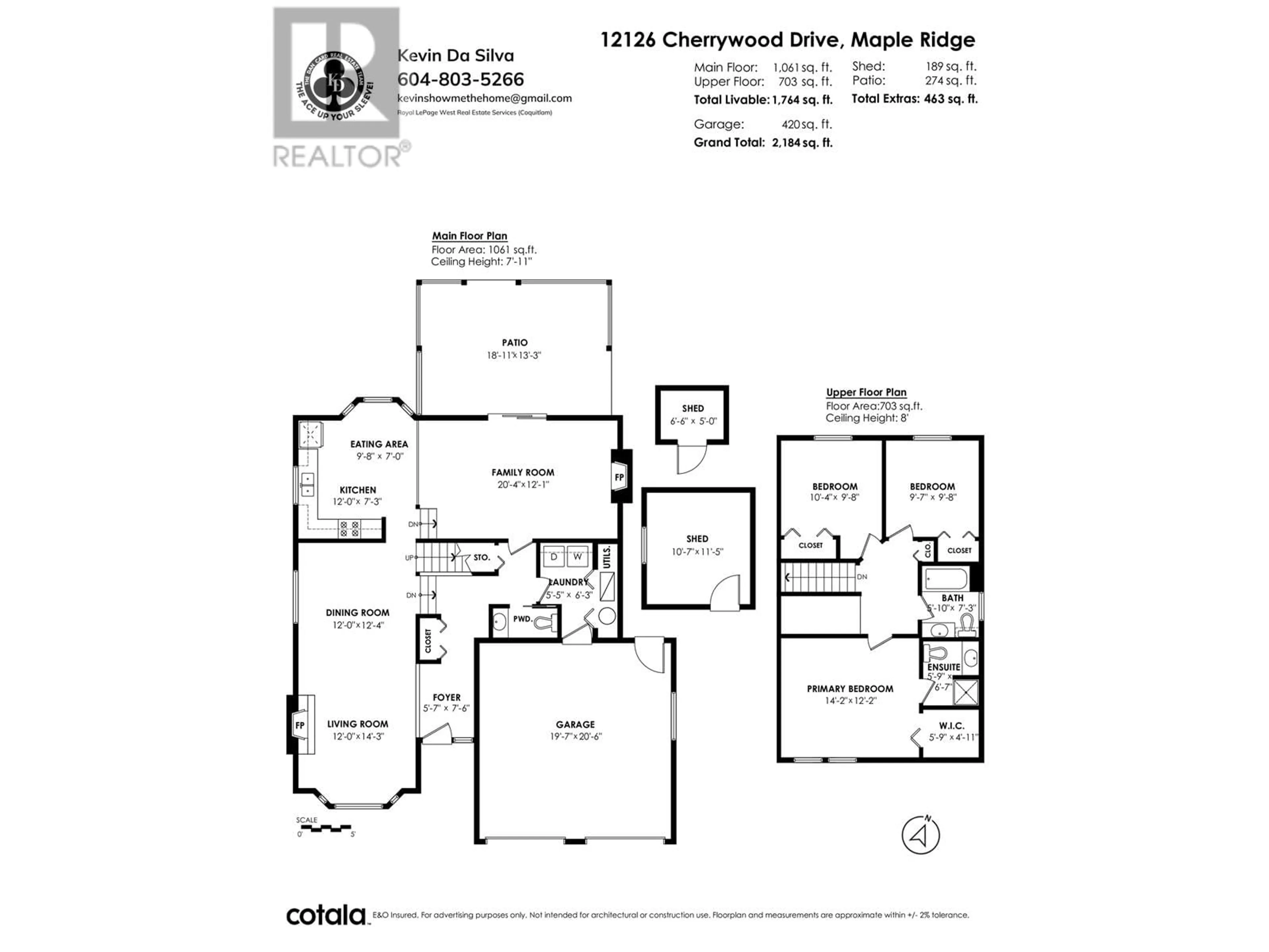 Floor plan for 12126 CHERRYWOOD DRIVE, Maple Ridge British Columbia V2X9K4