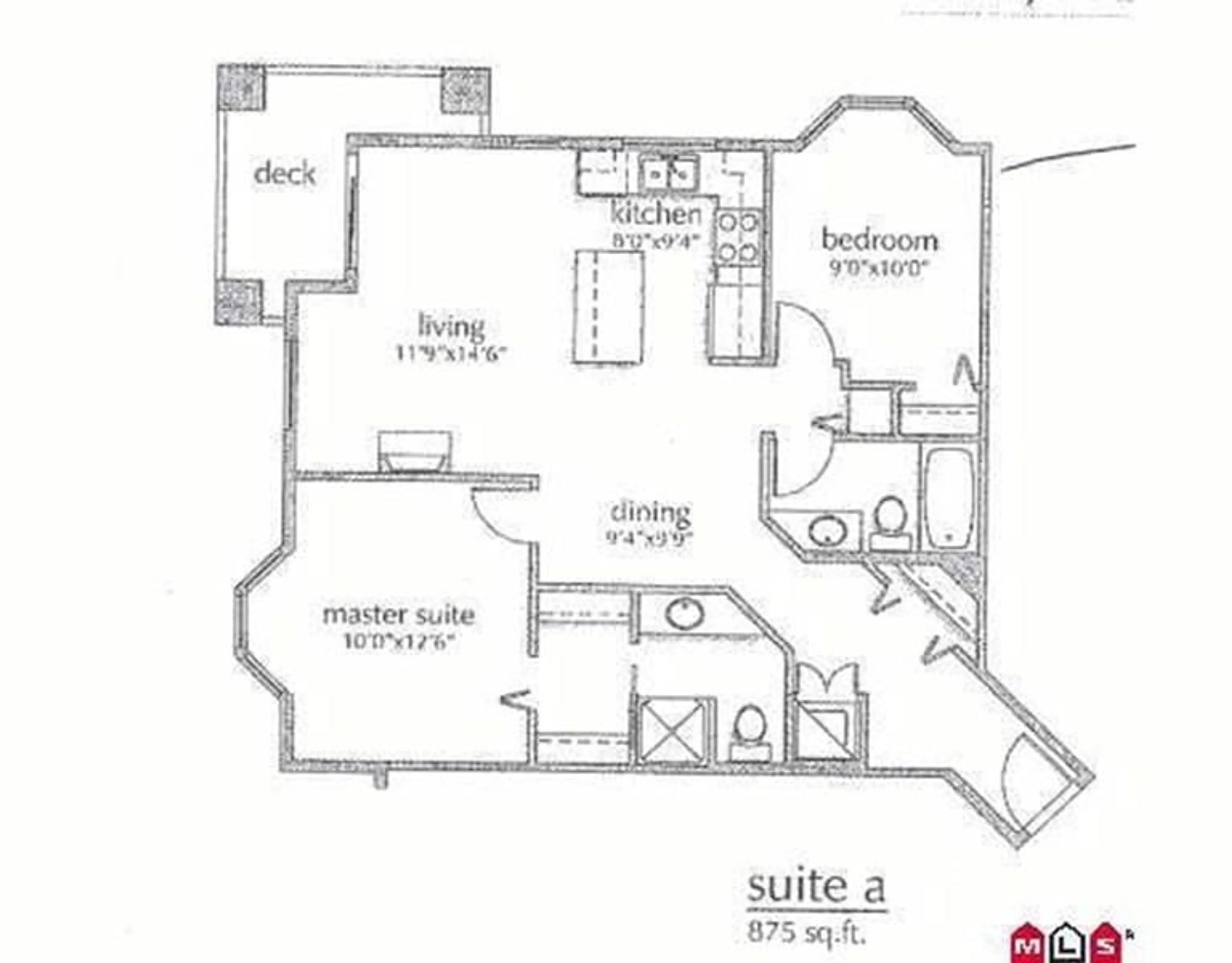 Floor plan for 411 19730 56 AVENUE, Langley British Columbia V3A3X6