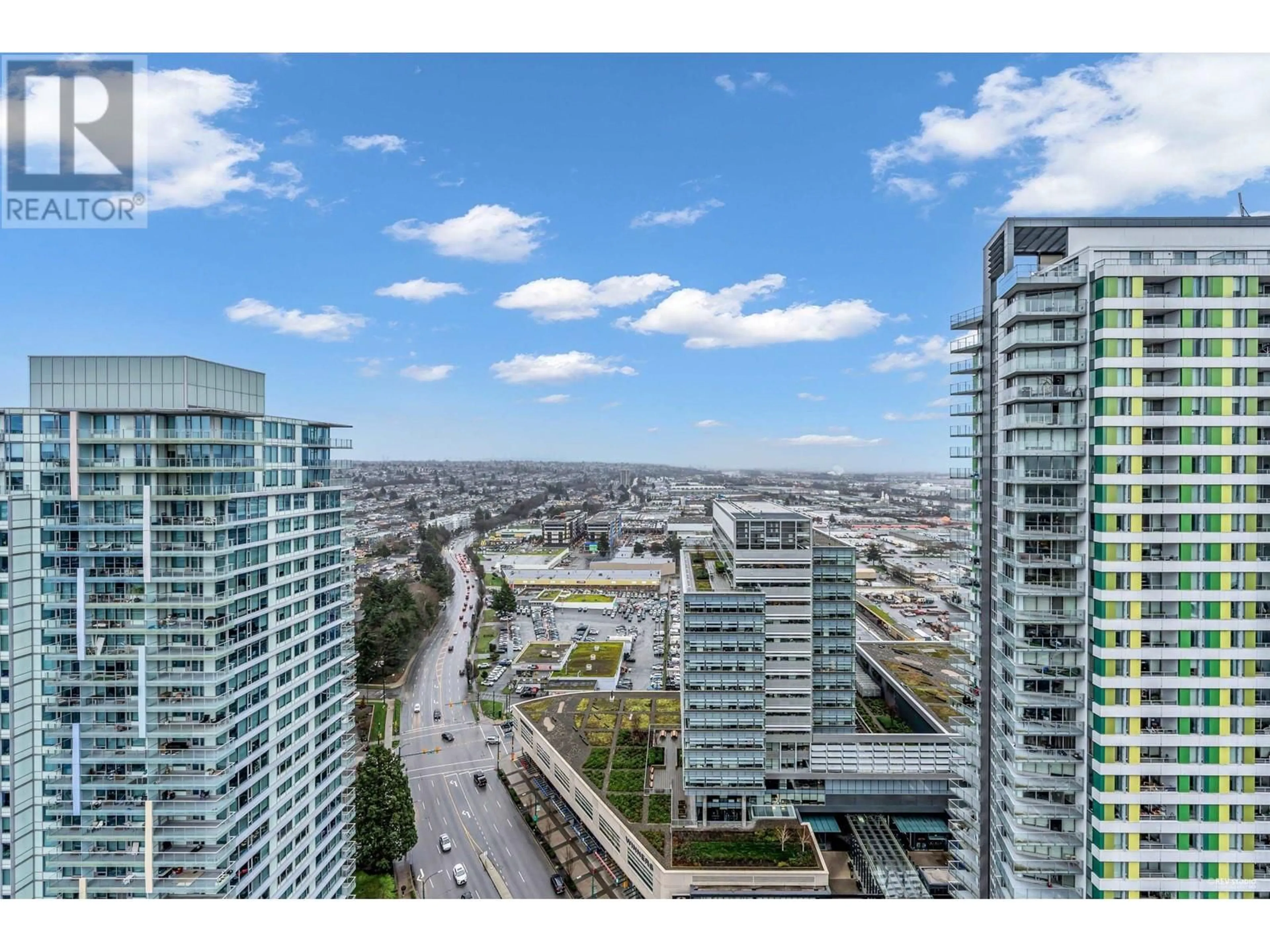 A pic from outside/outdoor area/front of a property/back of a property/a pic from drone, city buildings view from balcony for 3006 8189 CAMBIE STREET, Vancouver British Columbia V6P0G6