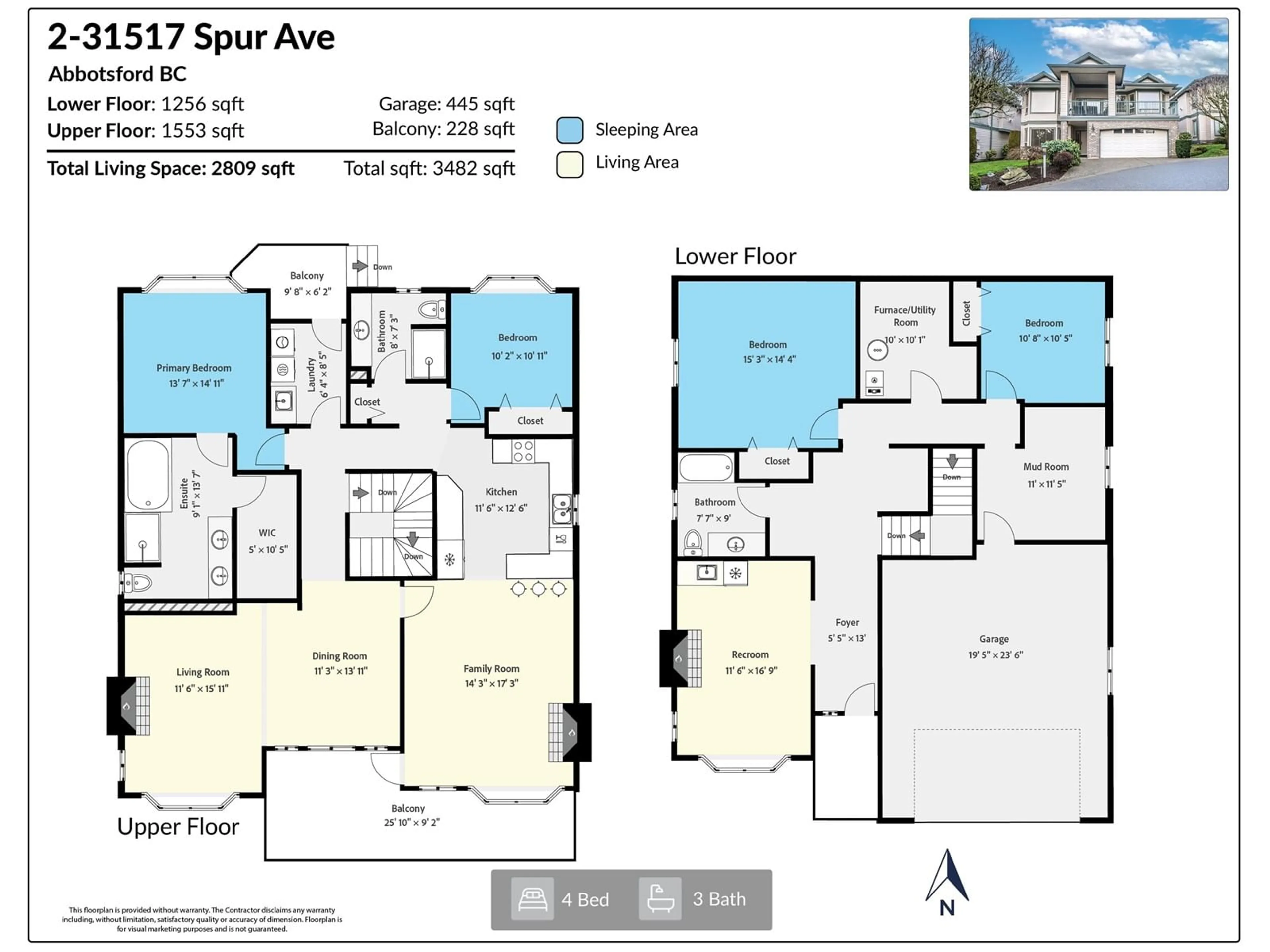 Floor plan for 2 31517 SPUR AVENUE, Abbotsford British Columbia V2T6V7