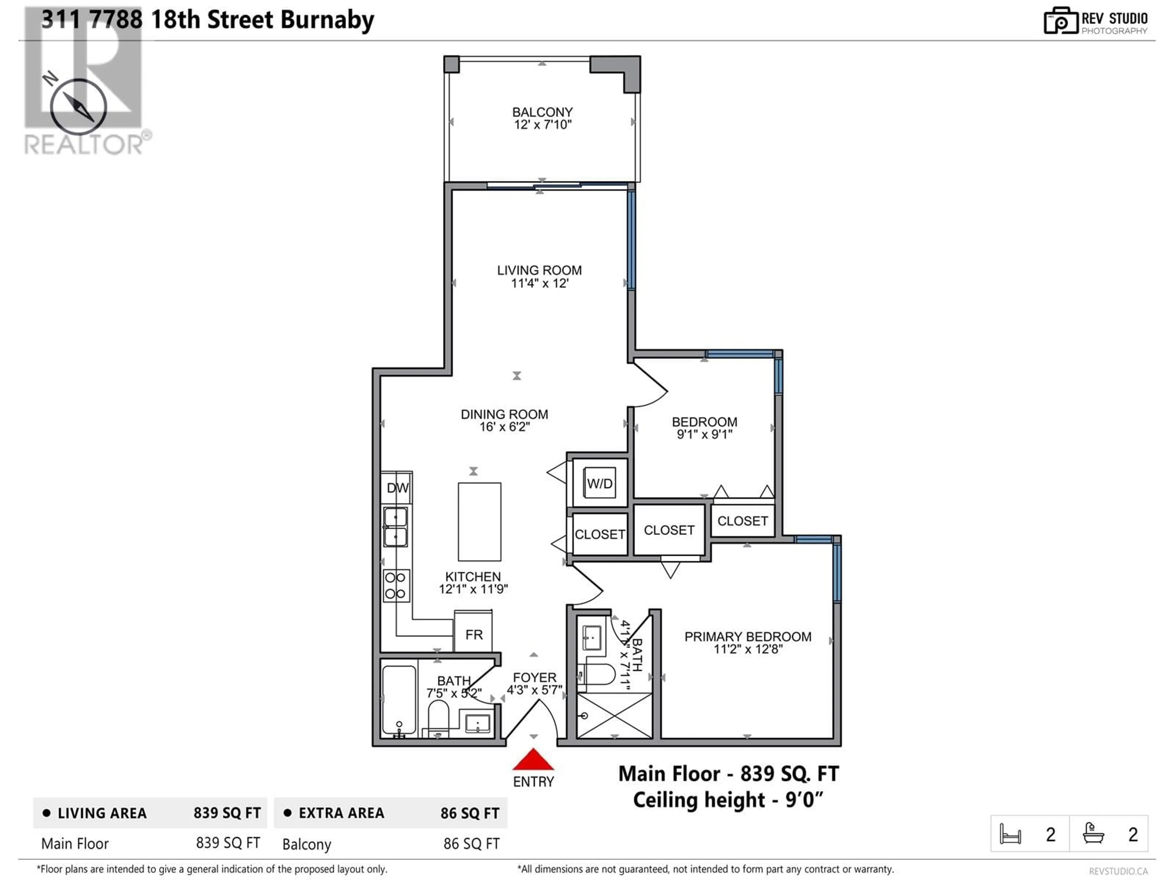 Floor plan for 311 7788 18TH STREET, Burnaby British Columbia V3N0J3