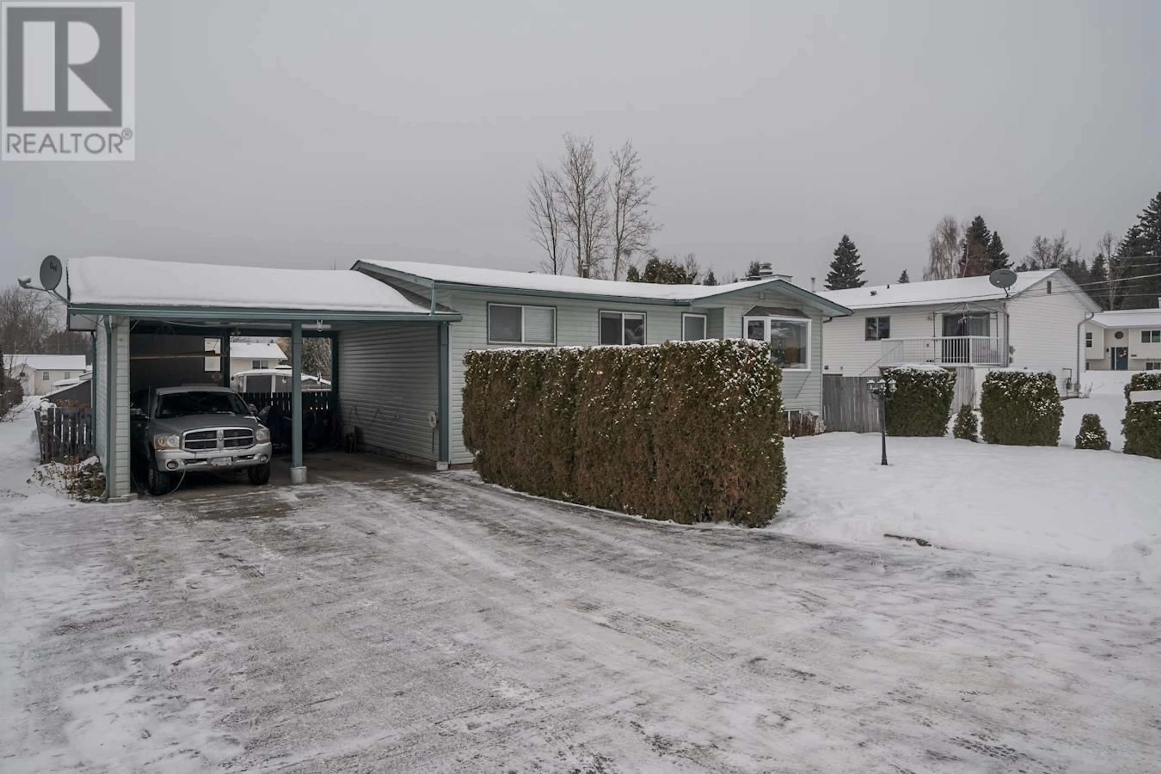 A pic from outside/outdoor area/front of a property/back of a property/a pic from drone, street for 7713 THOMPSON DRIVE, Prince George British Columbia V2N5N5