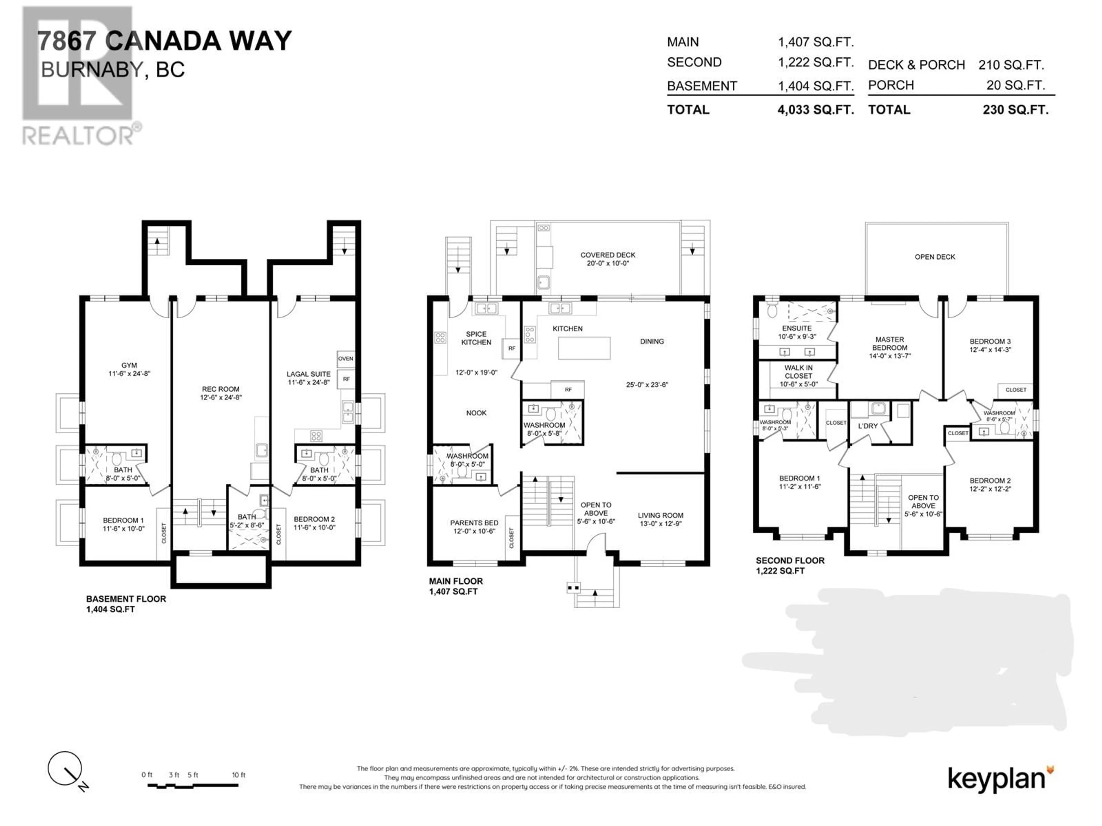 Floor plan for 7867 CANADA WAY, Burnaby British Columbia V3N3K8