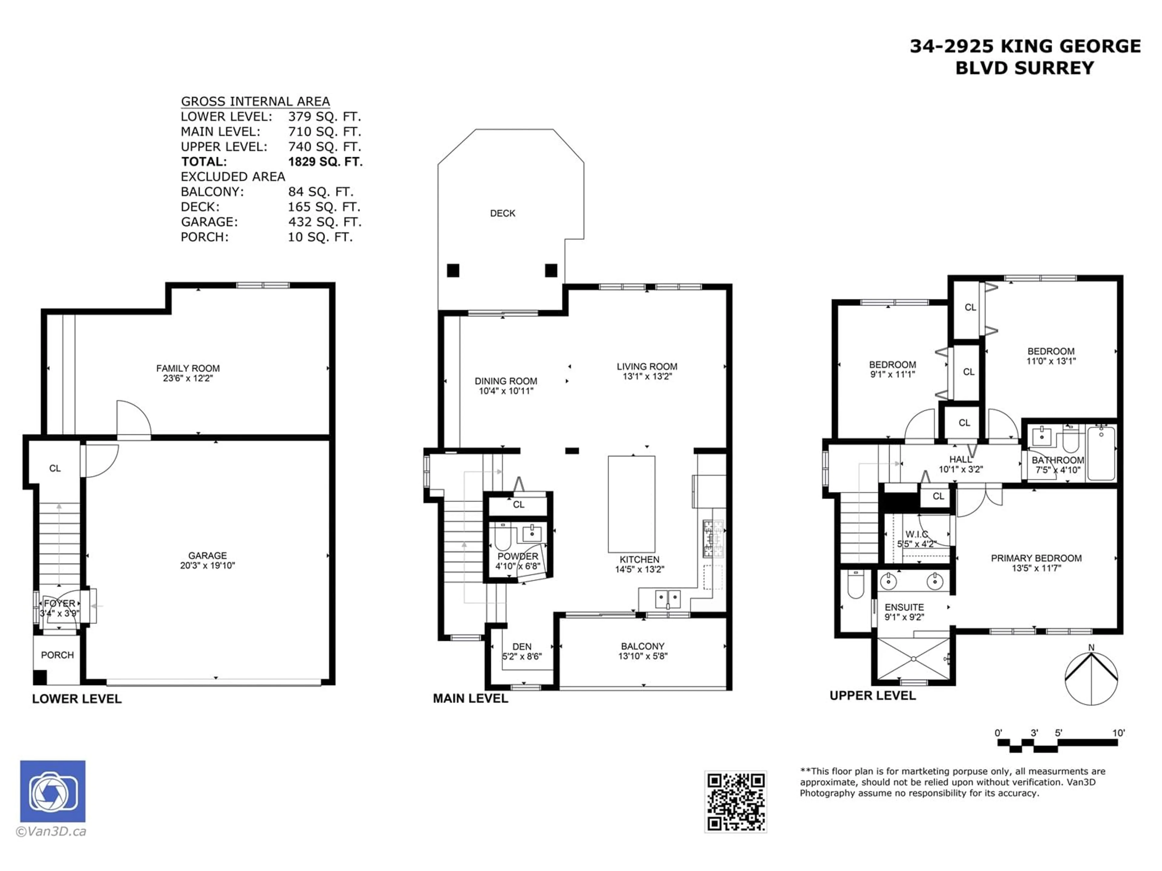 Floor plan for 34 2925 KING GEORGE BOULEVARD, Surrey British Columbia V4P1B8