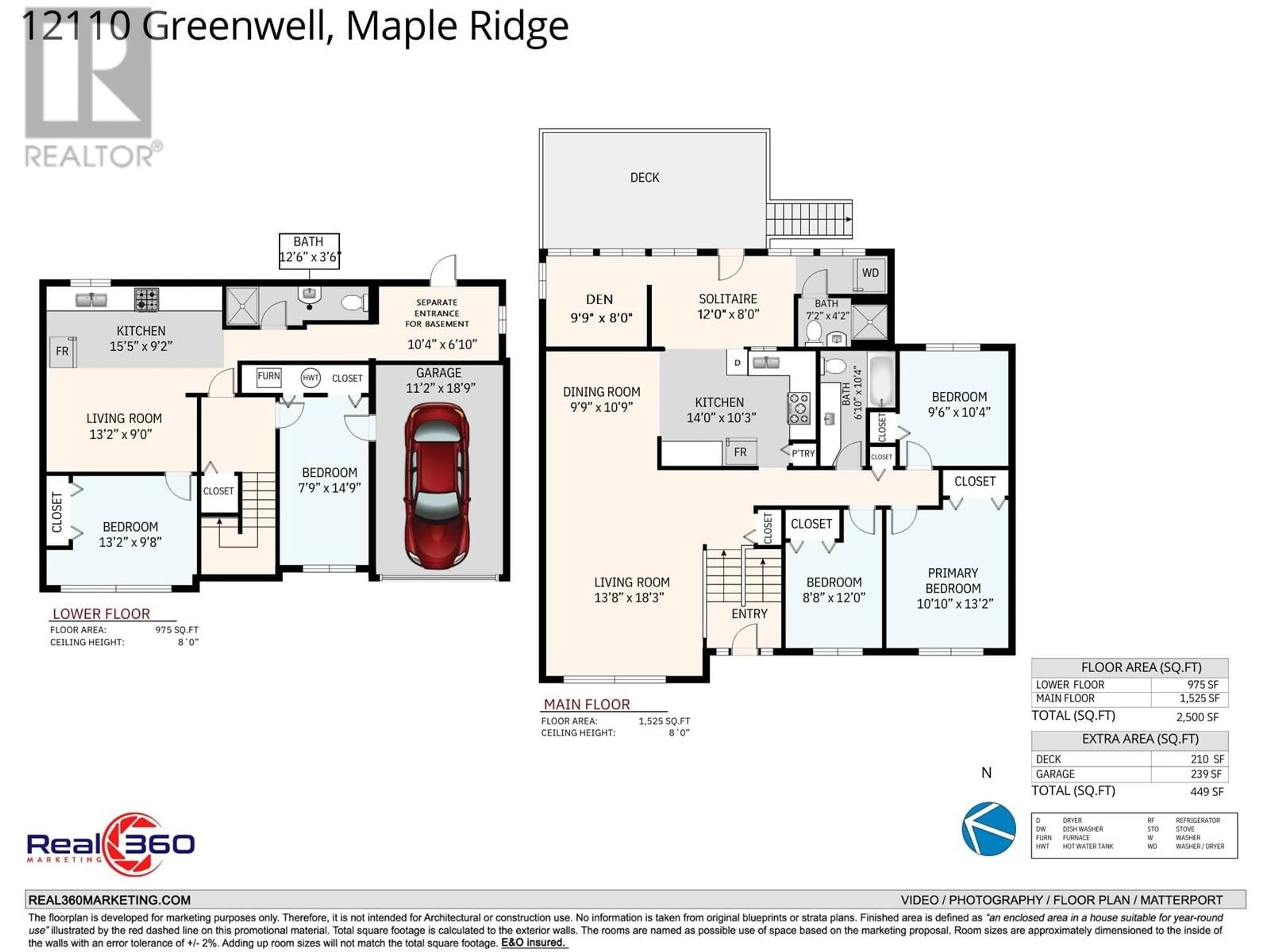 Floor plan for 12110 GREENWELL STREET, Maple Ridge British Columbia V2X7N1