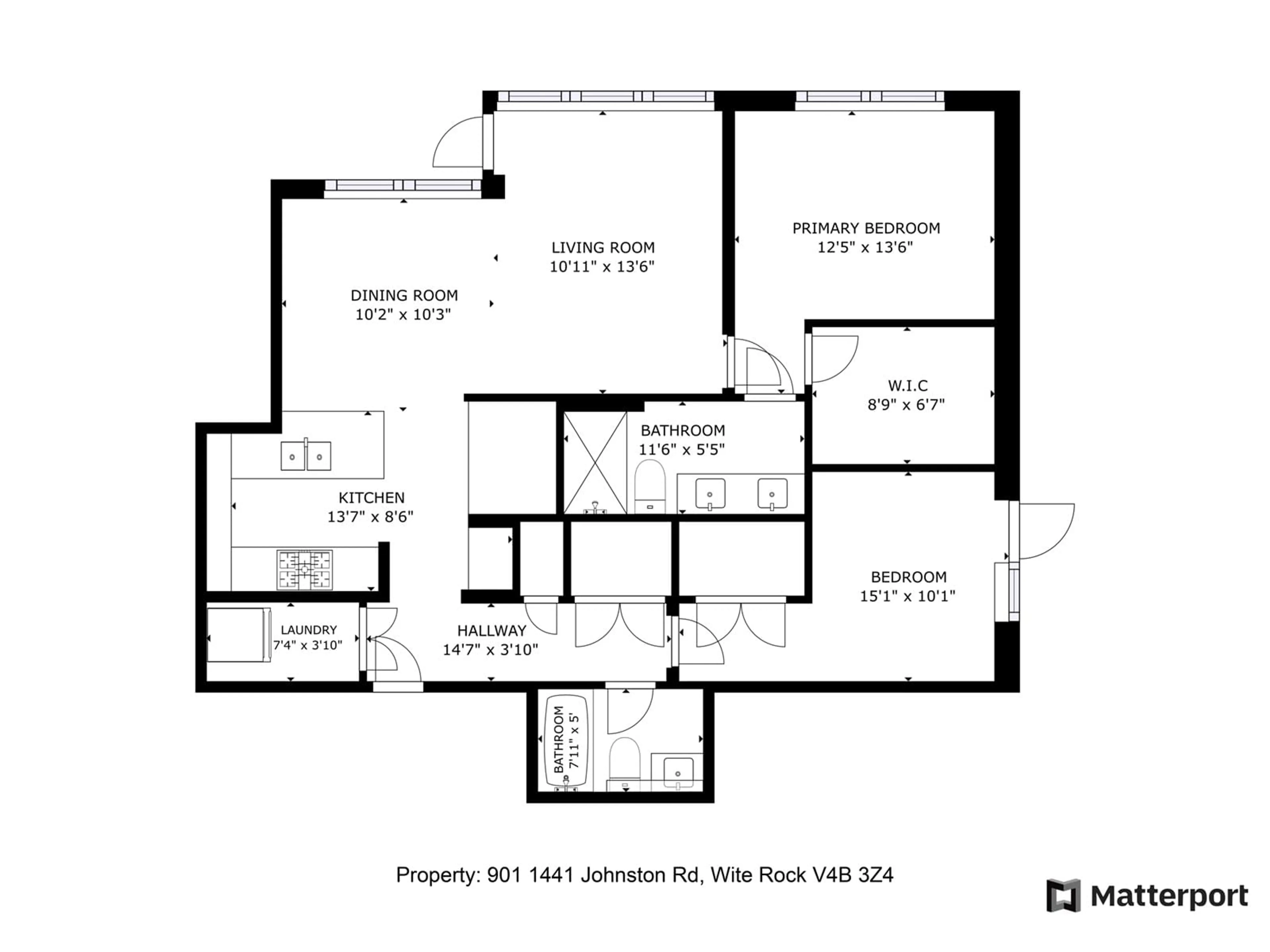 Floor plan for 901 1441 JOHNSTON ROAD, White Rock British Columbia V4B3Z4