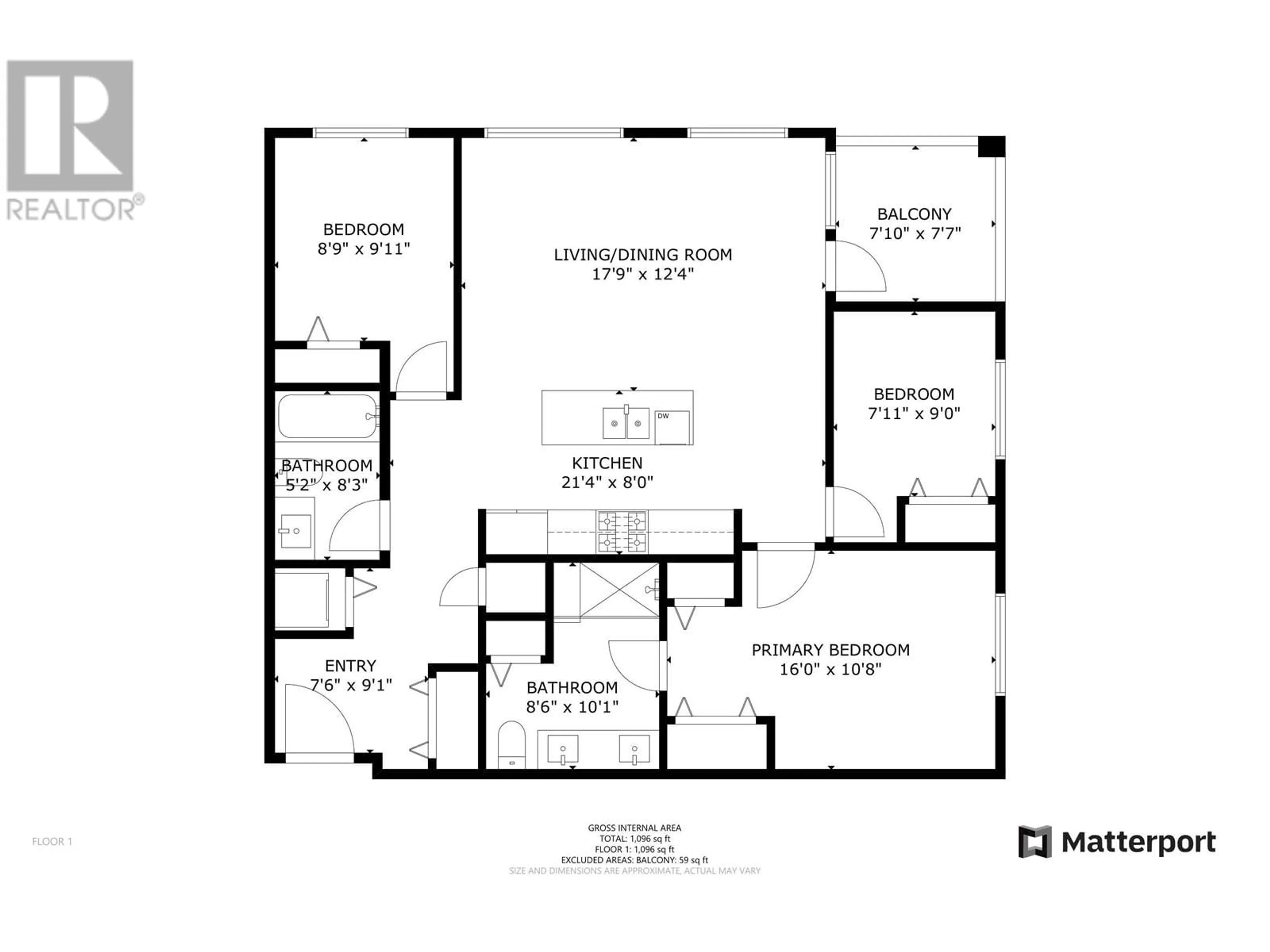 Floor plan for 333 - 9551 ALEXANDRA ROAD, Richmond British Columbia V6X0S6
