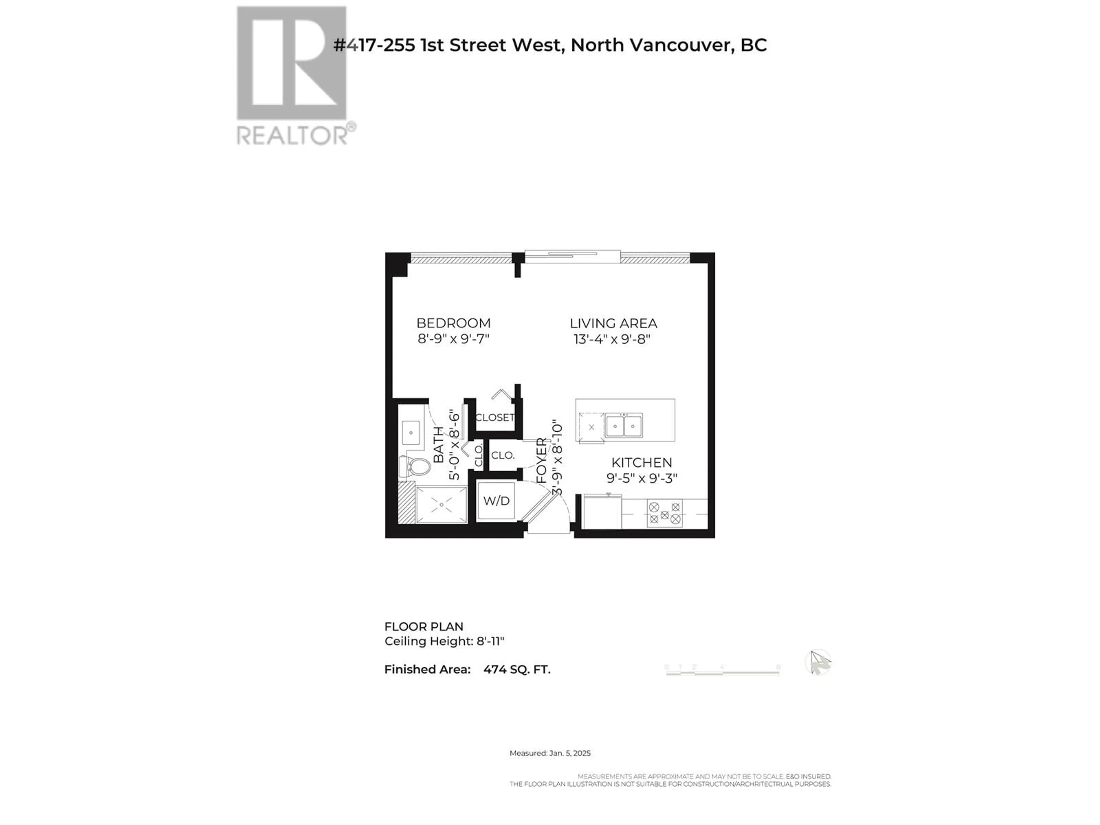 Floor plan for 417 255 W 1ST STREET, North Vancouver British Columbia V7M3G8