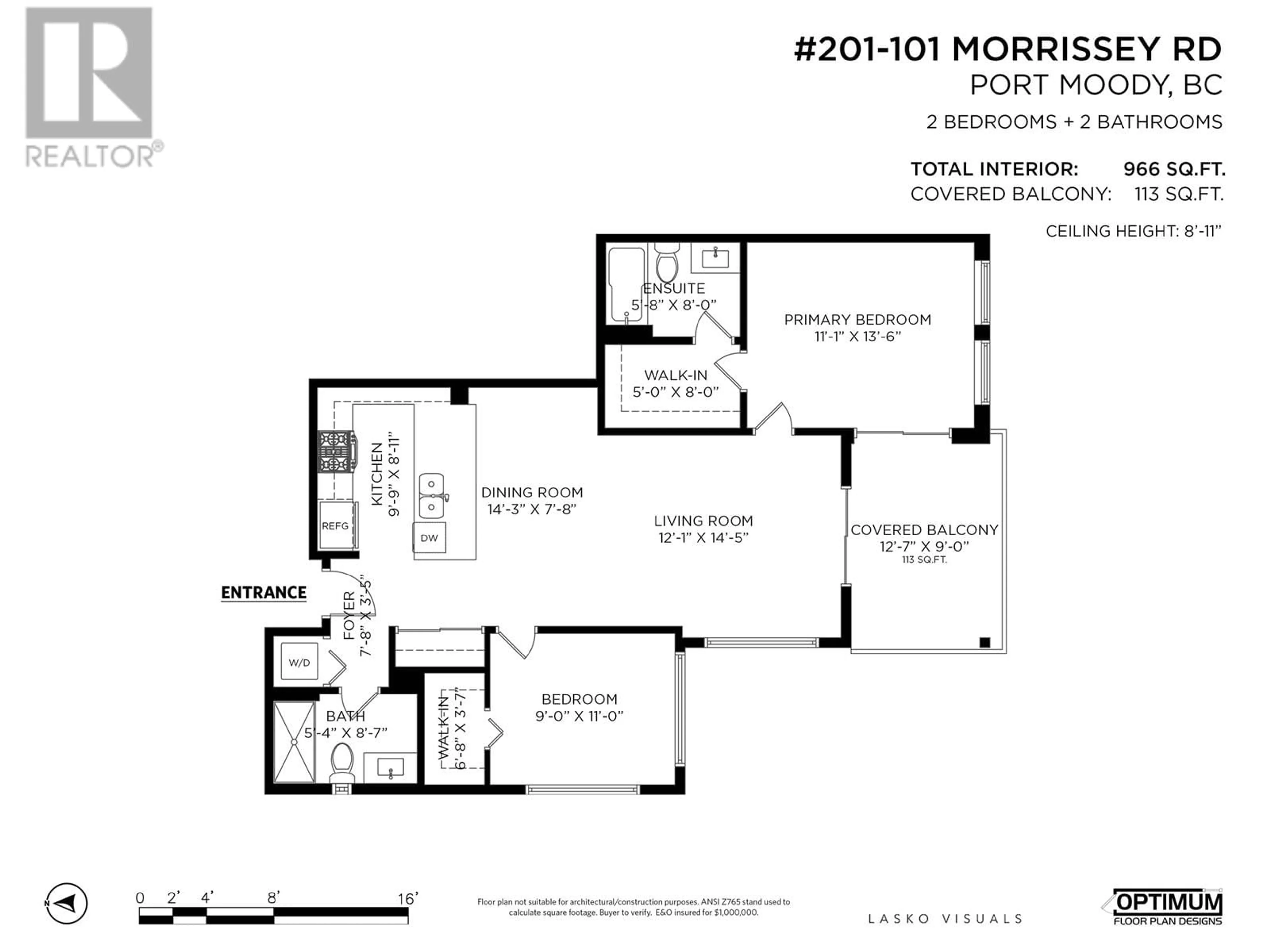 Floor plan for 201 101 MORRISSEY ROAD, Port Moody British Columbia V3H0E6