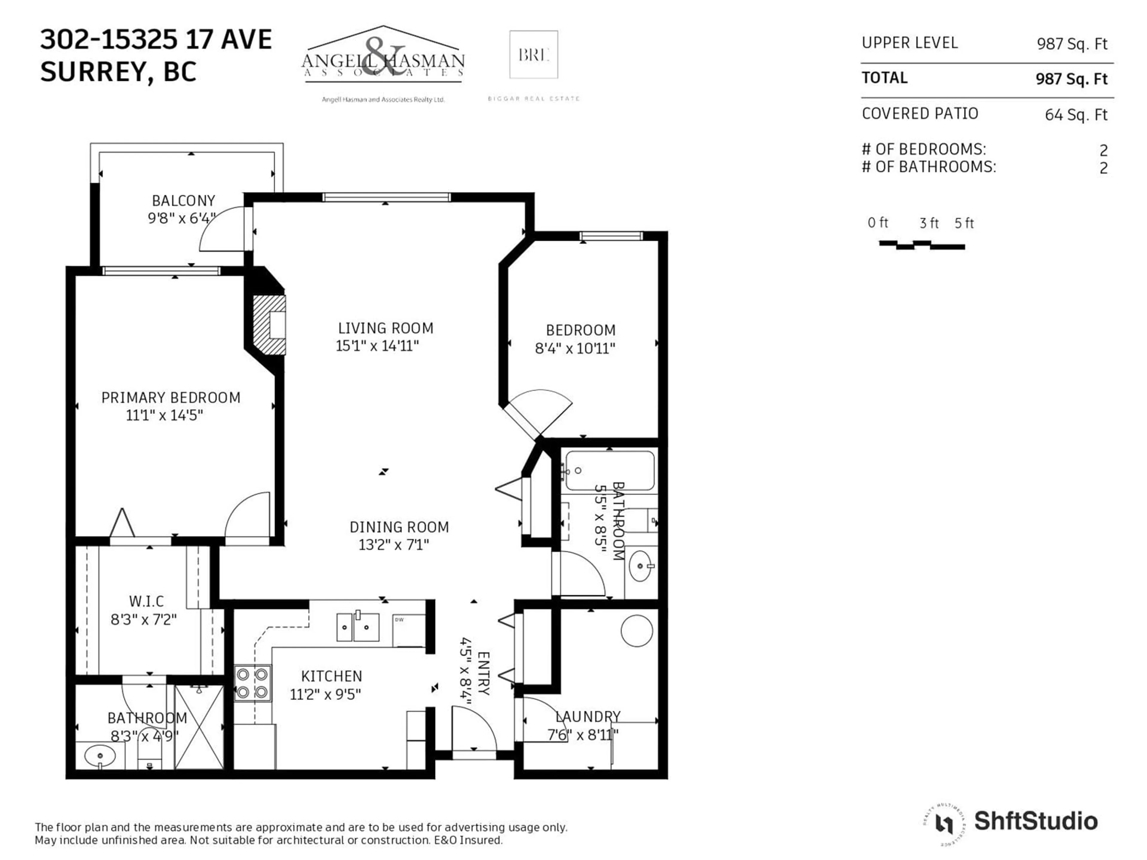 Floor plan for 302 15325 17 AVENUE, Surrey British Columbia V4A1T8