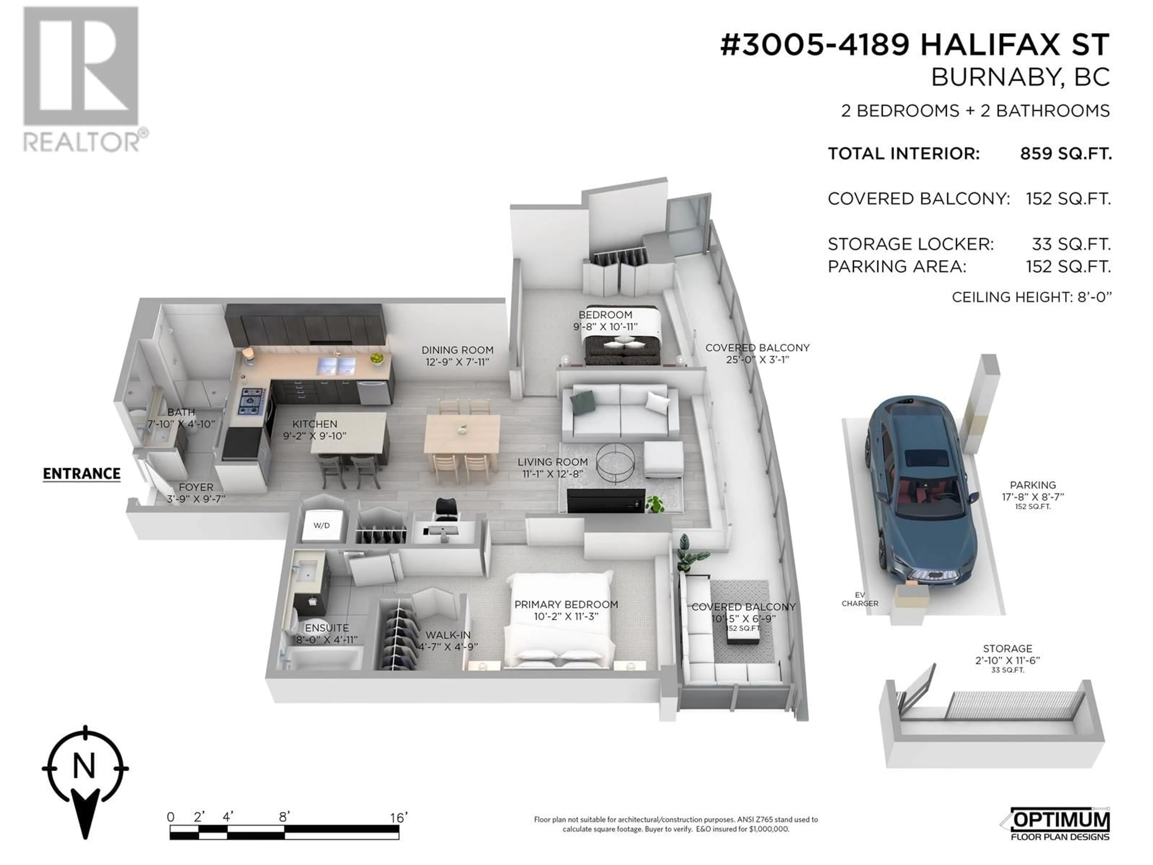 Floor plan for 3005 4189 HALIFAX STREET, Burnaby British Columbia V5C0H9