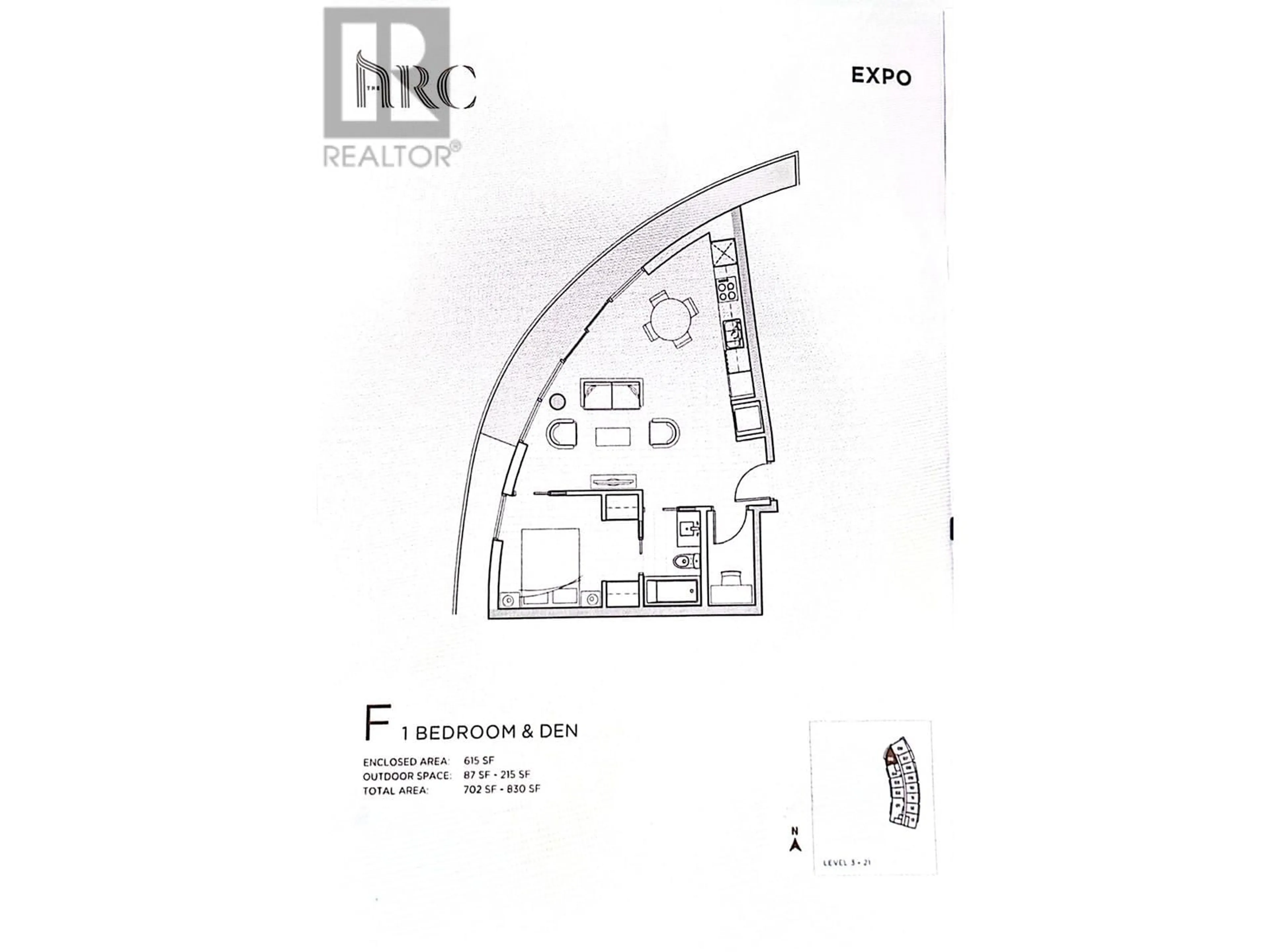 Floor plan for 605 89 NELSON STREET, Vancouver British Columbia V6Z0E7