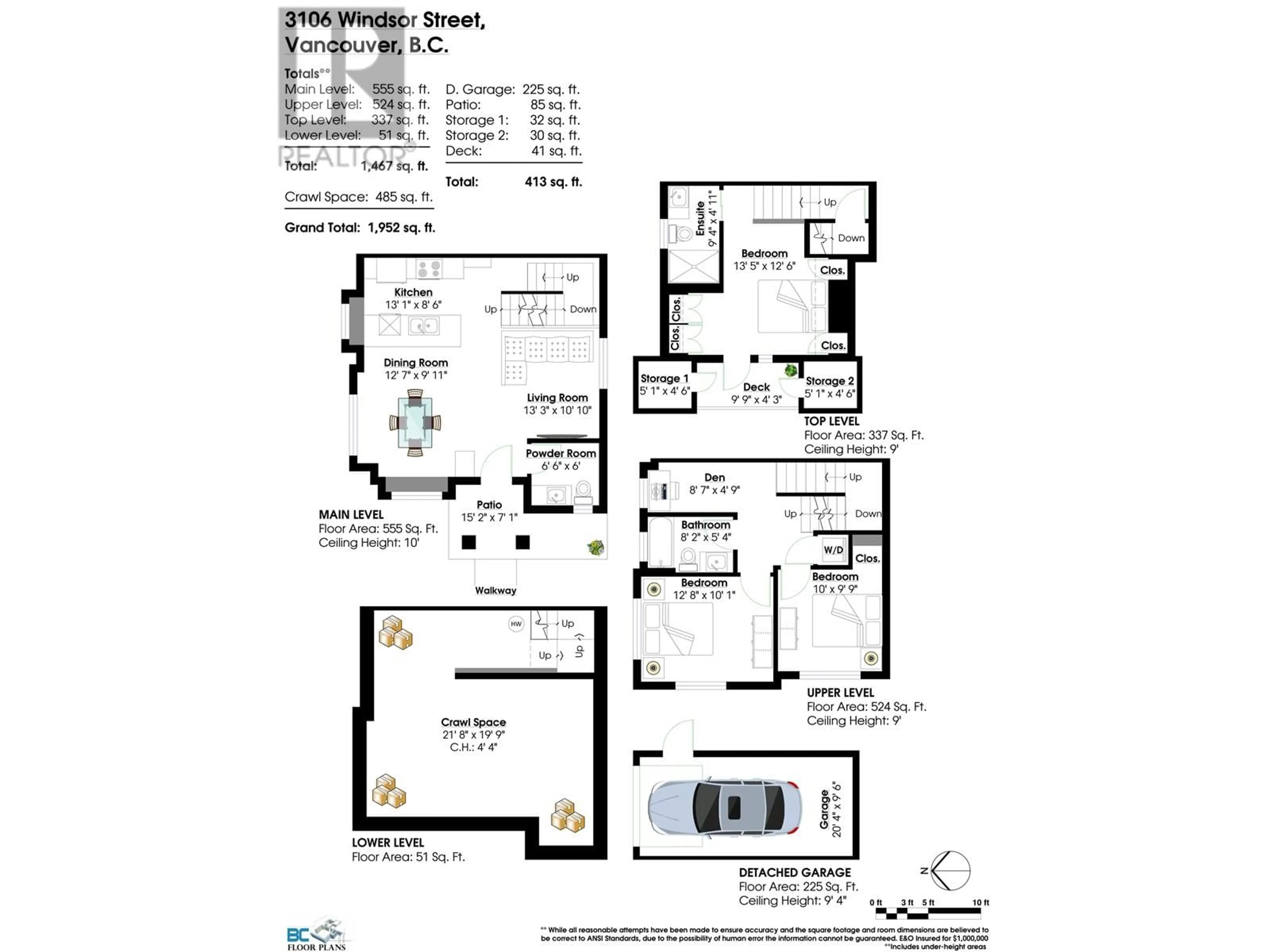 Floor plan for 3106 WINDSOR STREET, Vancouver British Columbia V5T4B1