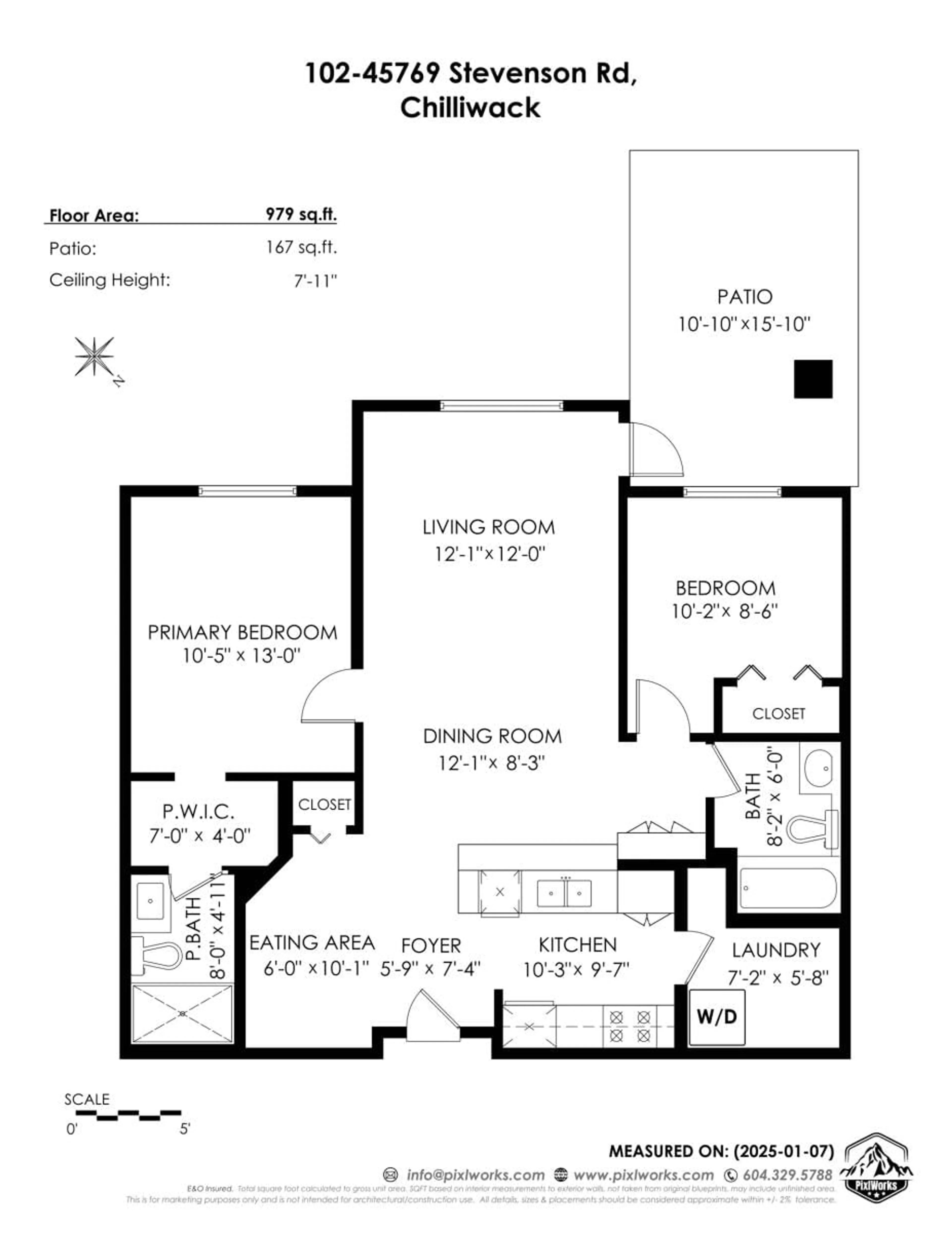 Floor plan for 102 45769 STEVENSON ROAD|Sardis East Ved, Sardis British Columbia V2R5Z2