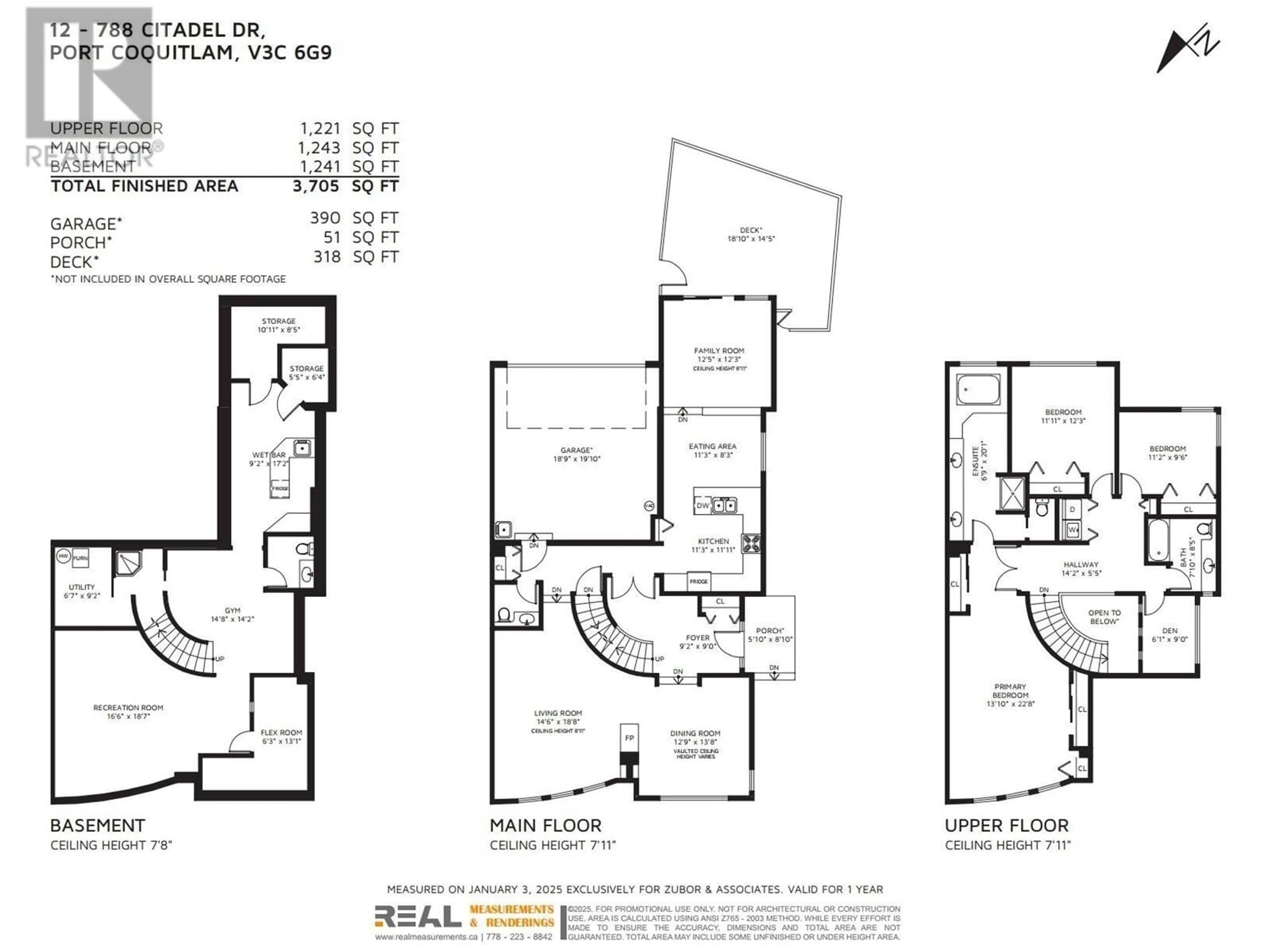 Floor plan for 12 788 CITADEL DRIVE, Port Coquitlam British Columbia V3C6G9