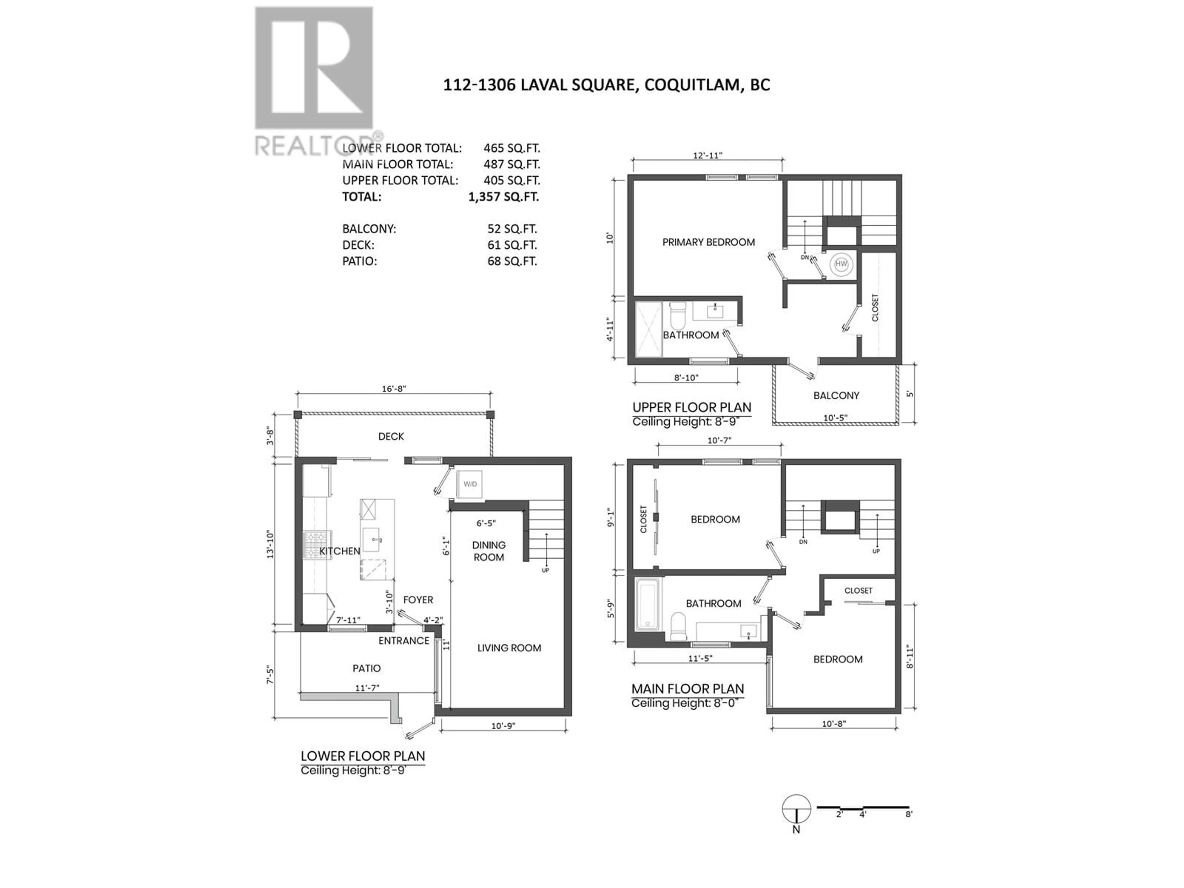 Floor plan for 112 1306 LAVAL SQUARE, Coquitlam British Columbia V3K0H4