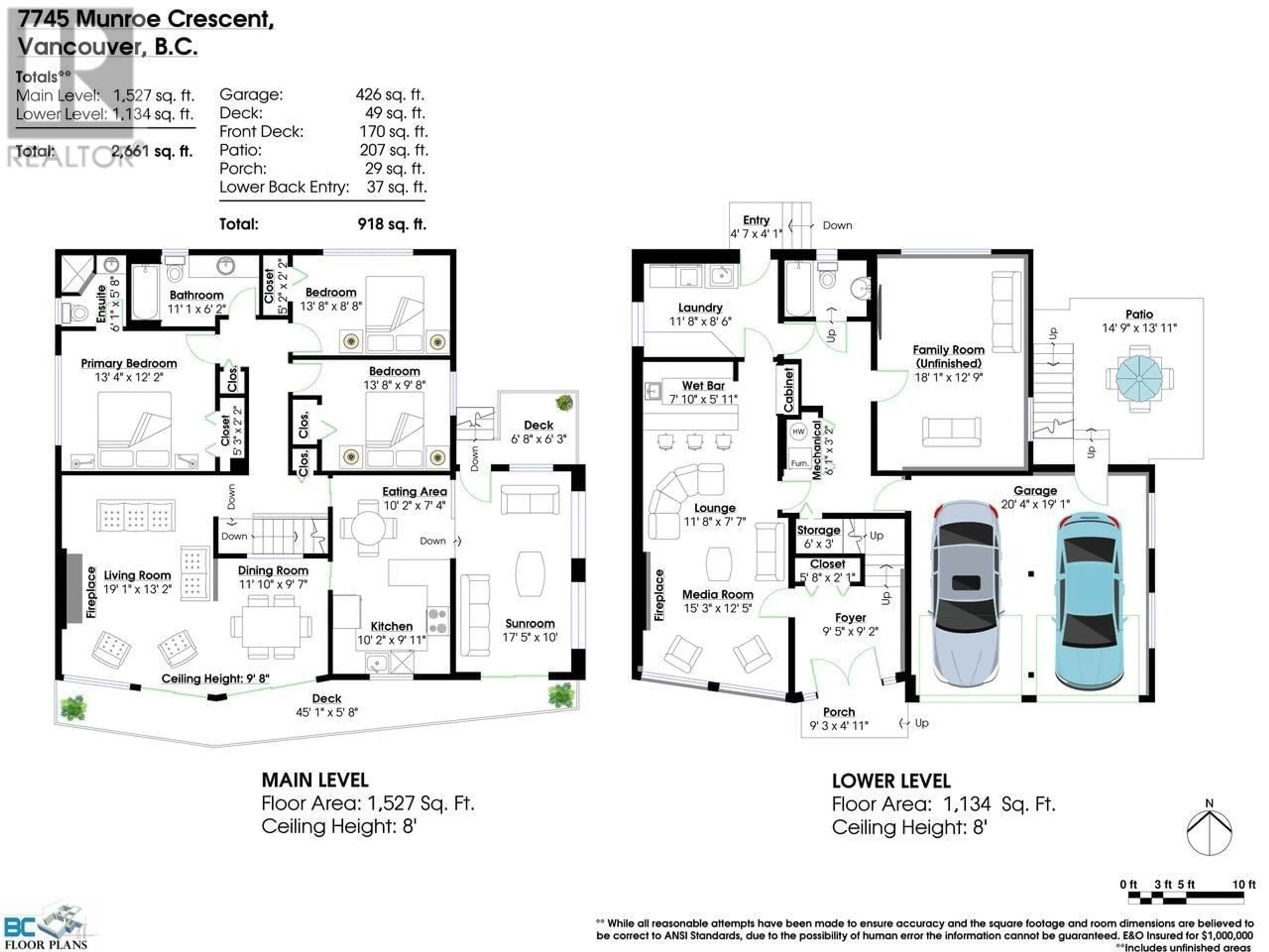 Floor plan for 7745 MUNROE CRESCENT, Vancouver British Columbia V5S3J9