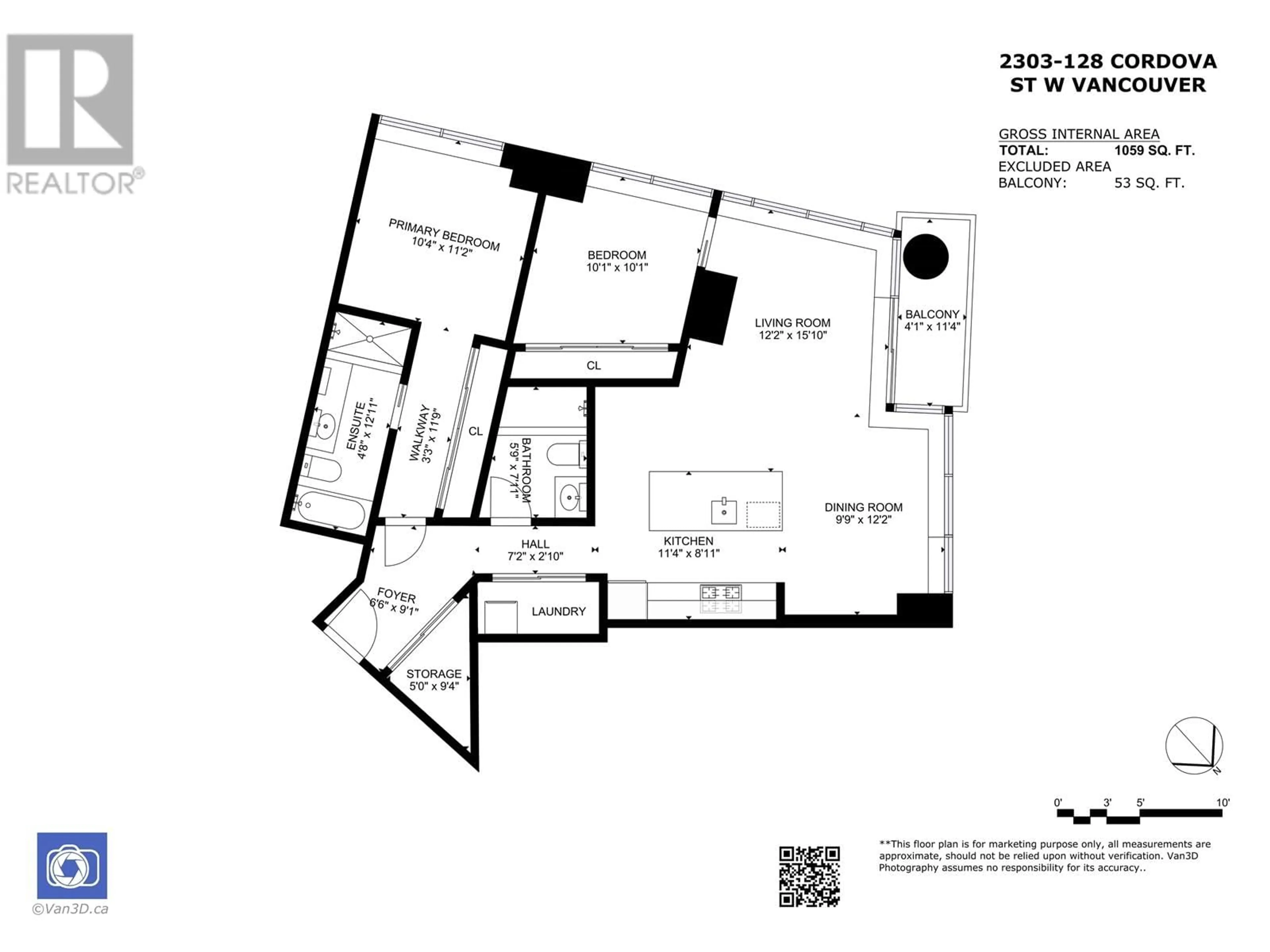 Floor plan for 2303 128 W CORDOVA STREET, Vancouver British Columbia V6B0E6