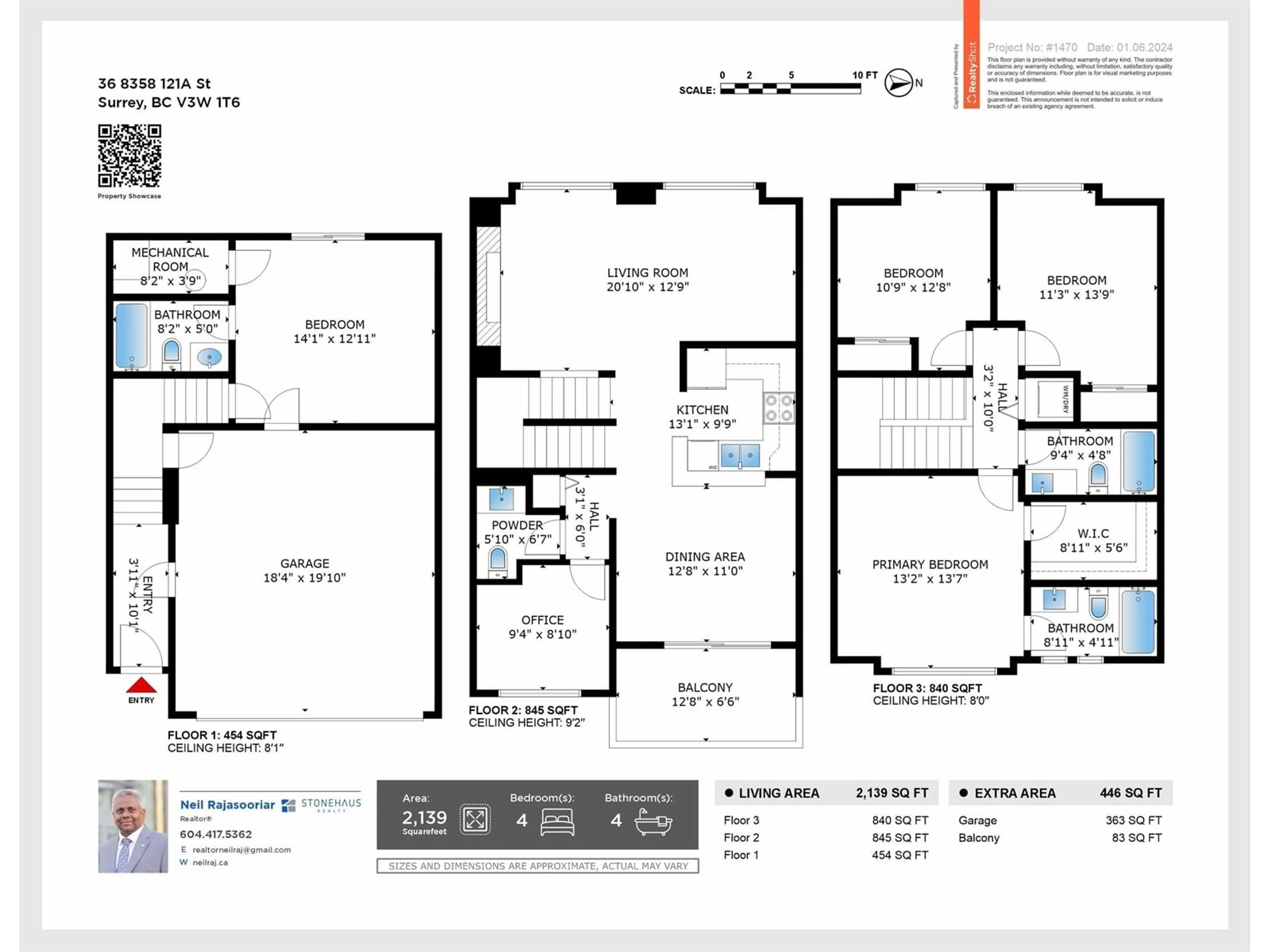 Floor plan for 36 8358 121A STREET, Surrey British Columbia V3W1T6