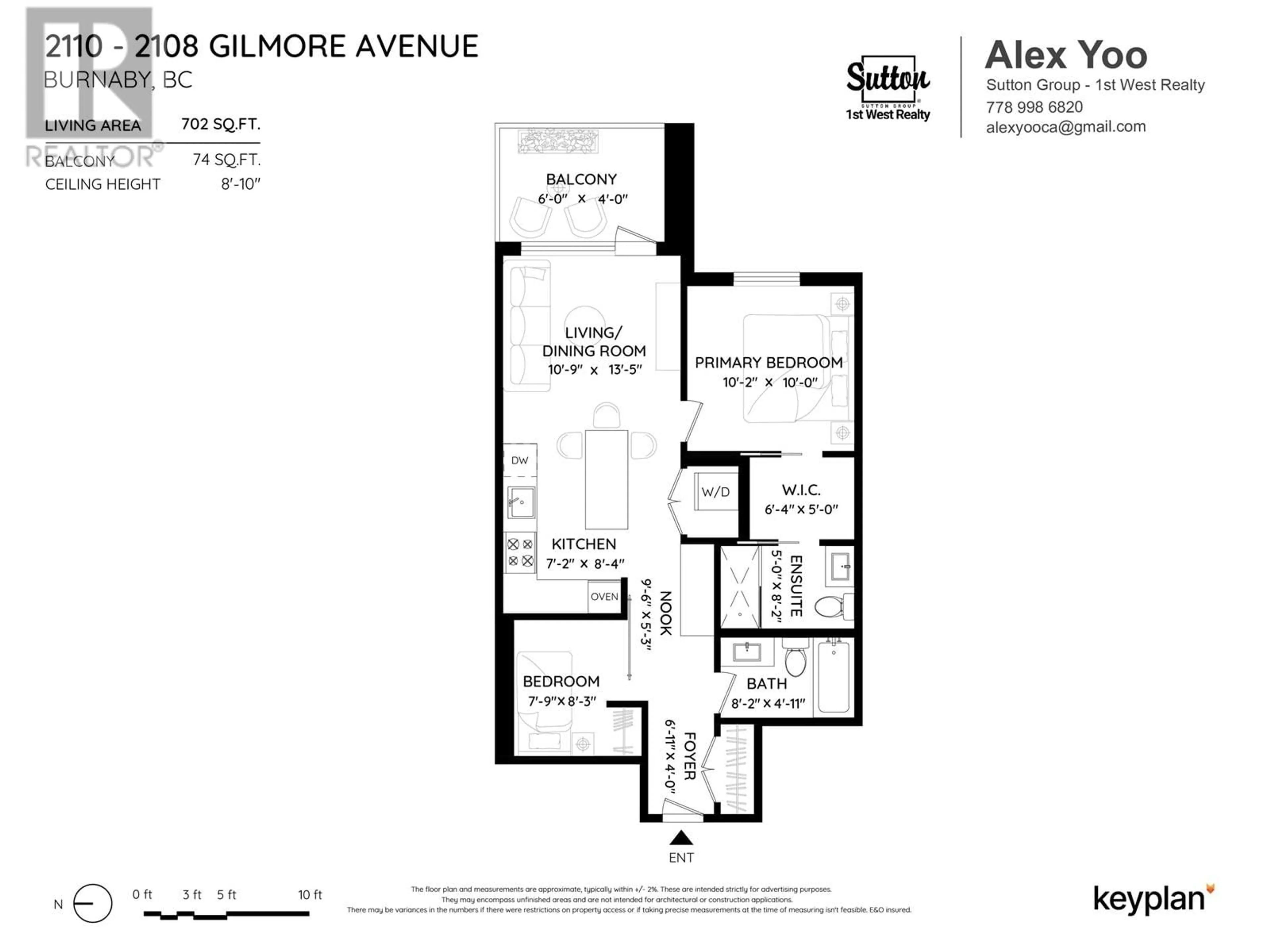 Floor plan for 2110 2108 GILMORE AVENUE, Burnaby British Columbia V5C0N8