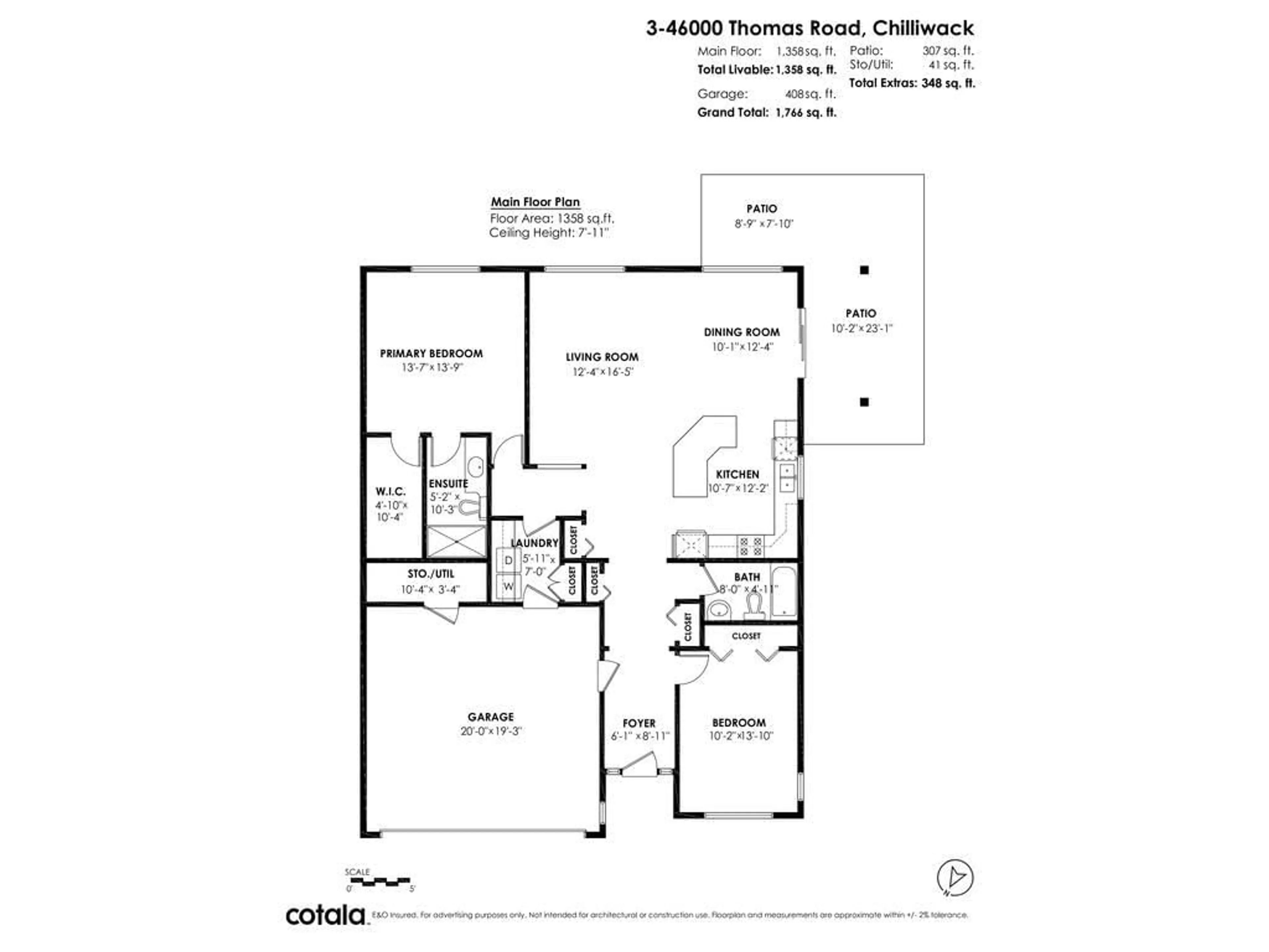 Floor plan for 3 46000 THOMAS ROAD|Vedder Crossing, Chilliwack British Columbia V2R5W6