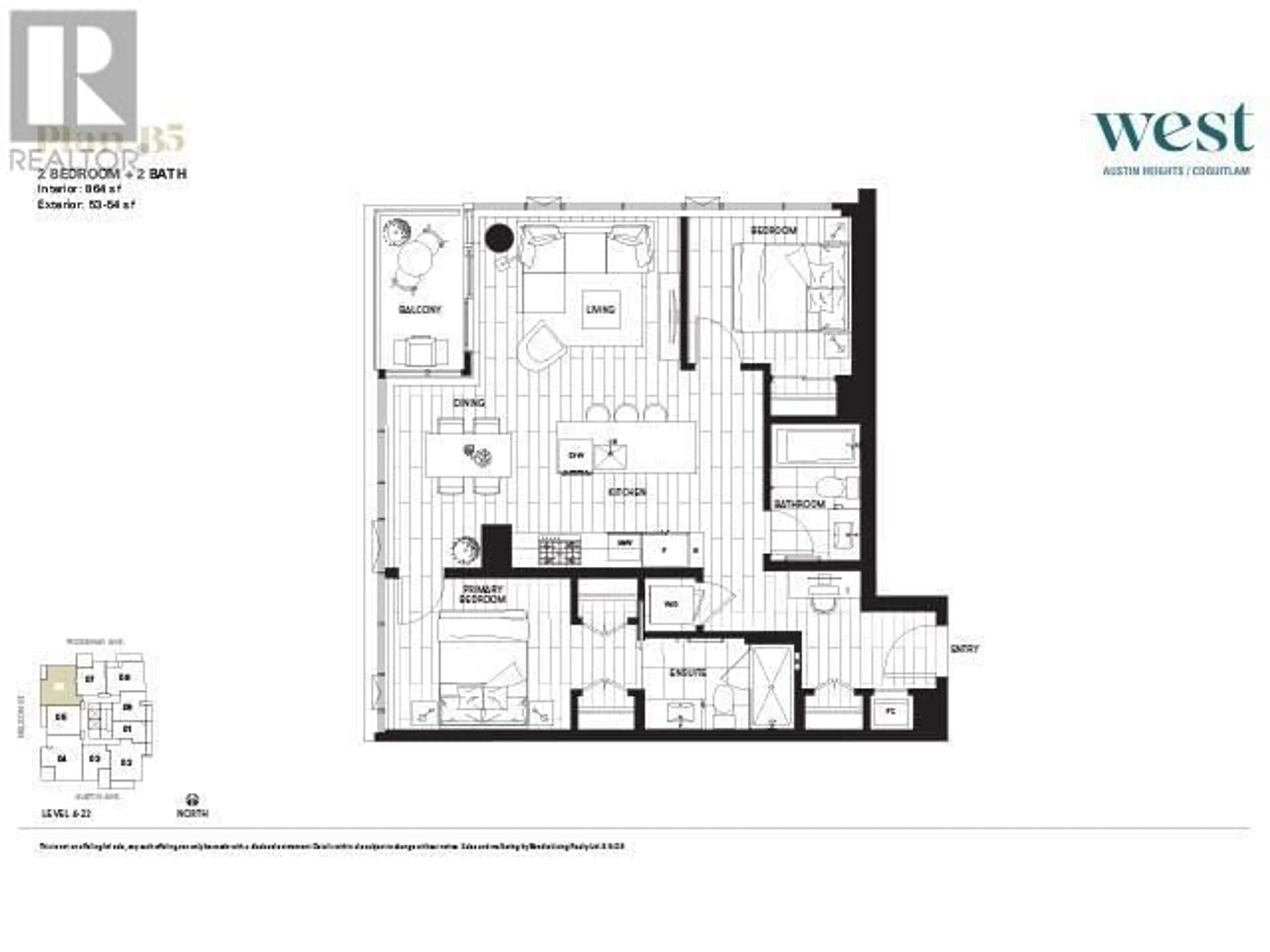 Floor plan for 1606 505 NELSON STREET, Coquitlam British Columbia V0V0V0