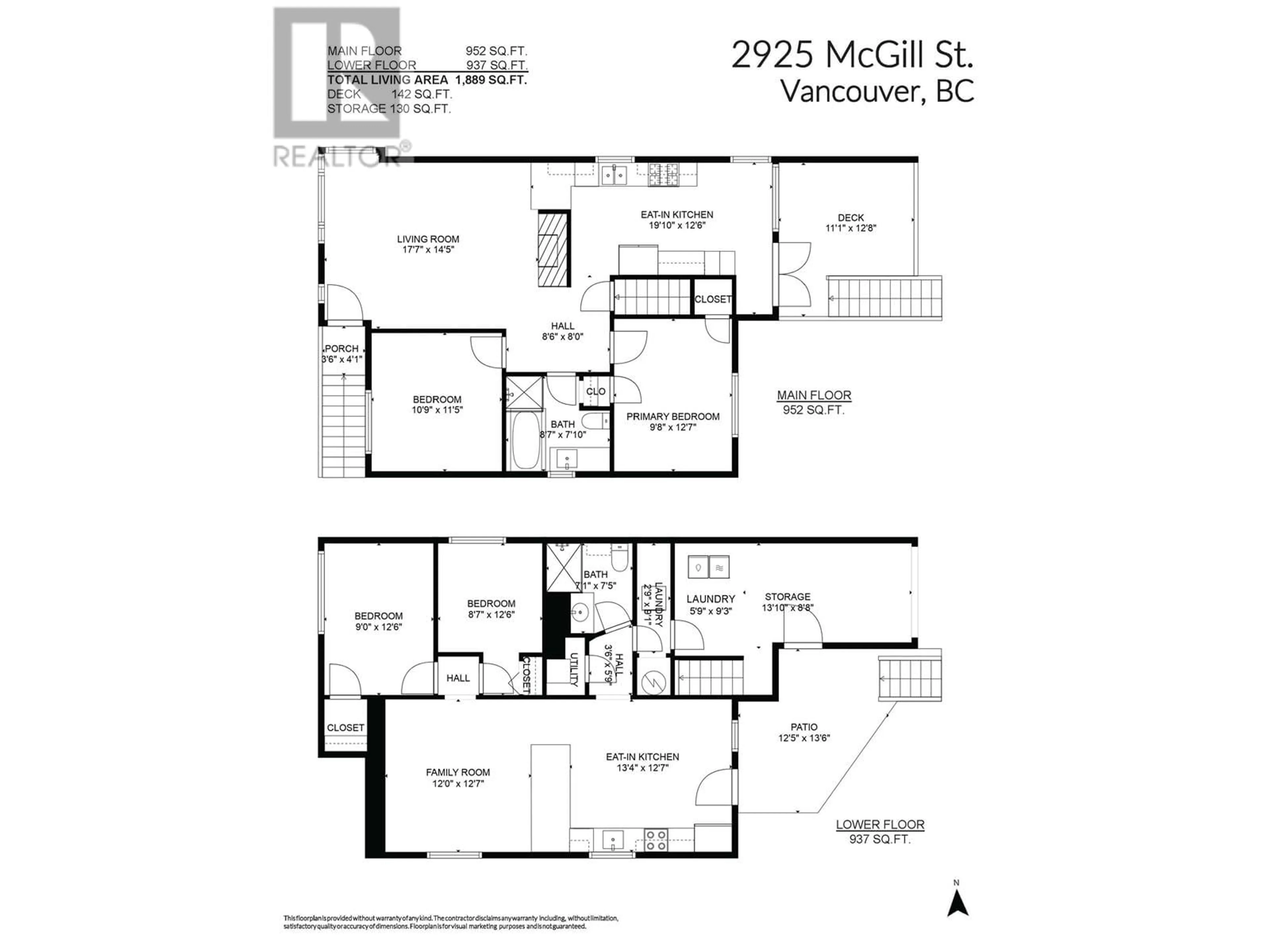 Floor plan for 2925 MCGILL STREET, Vancouver British Columbia V5K1H8