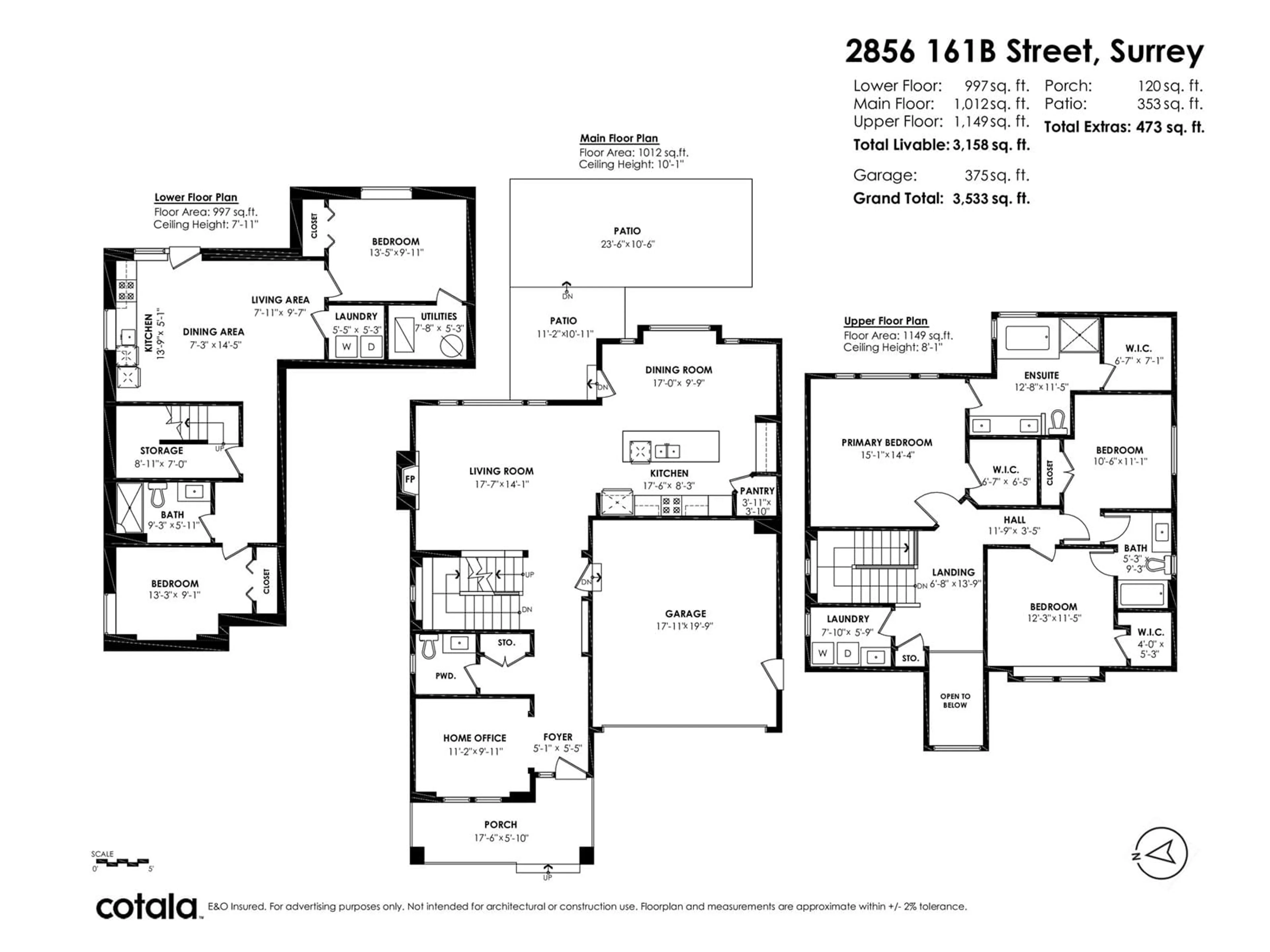 Floor plan for 2856 161B STREET, Surrey British Columbia V3S0C9